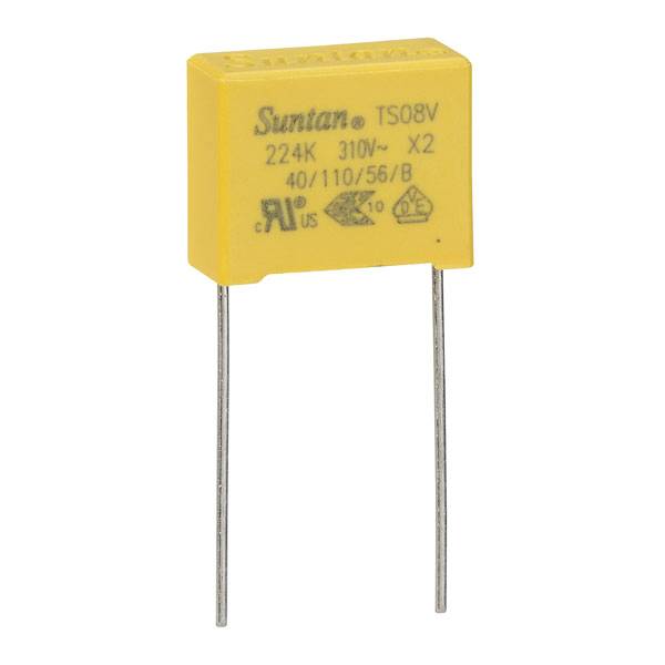 Suntan TS08V0A9224KBB0E0R Condensateurs à film 0.22 µF 310 V 10 % 15 mm (L x l) 14.5 mm x 18 mm