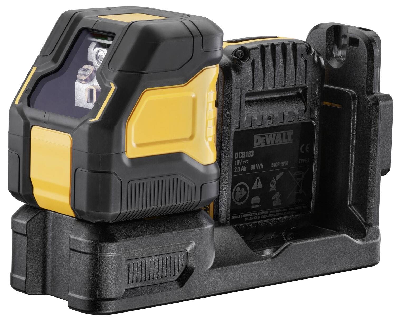 DEWALT DCE825D1G18-QW Laser en croix et à lignes
