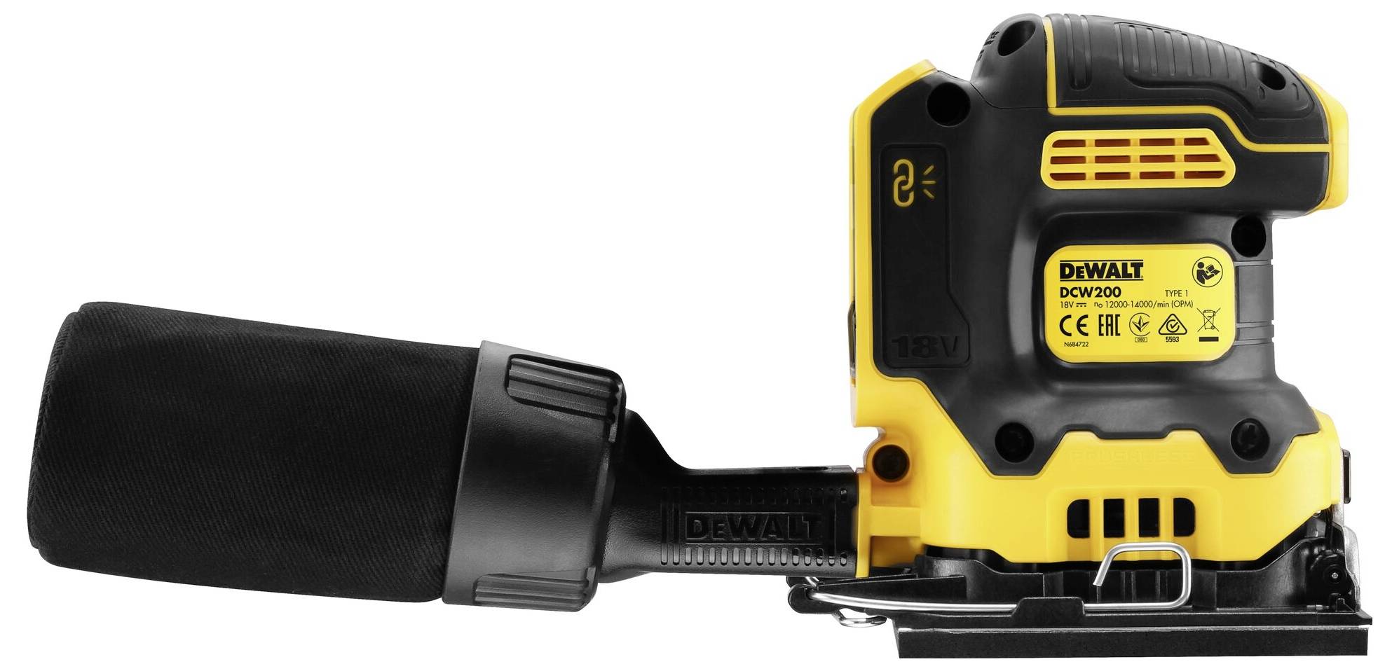 DEWALT DCW200NT-XJ Ponceuse vibrante sans fil