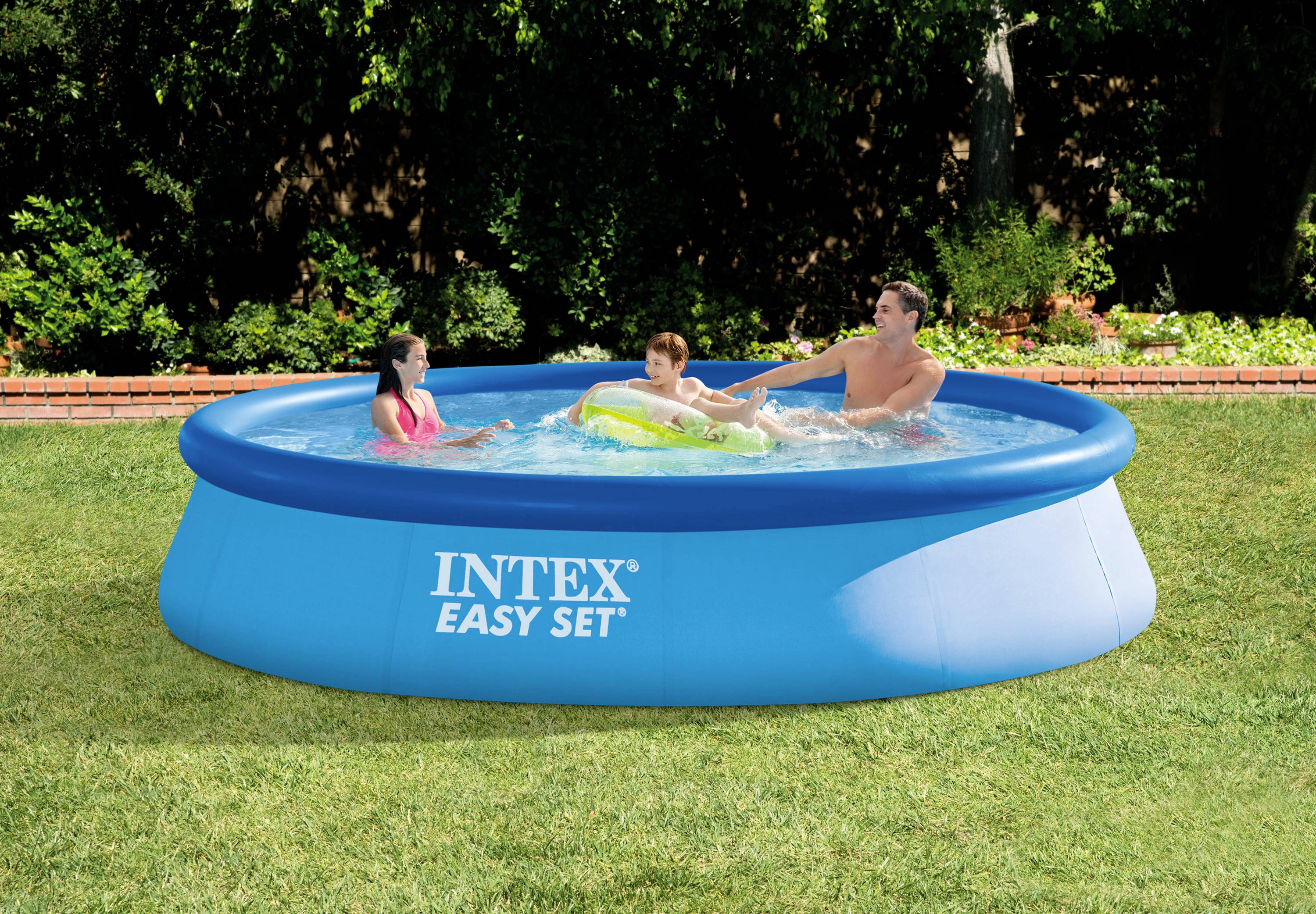 Intex 28132GN Piscine hors sol gonflable 5621 l (Ø x H) 366 cm x 76 cm avec pompe à filtre, avec conducteur