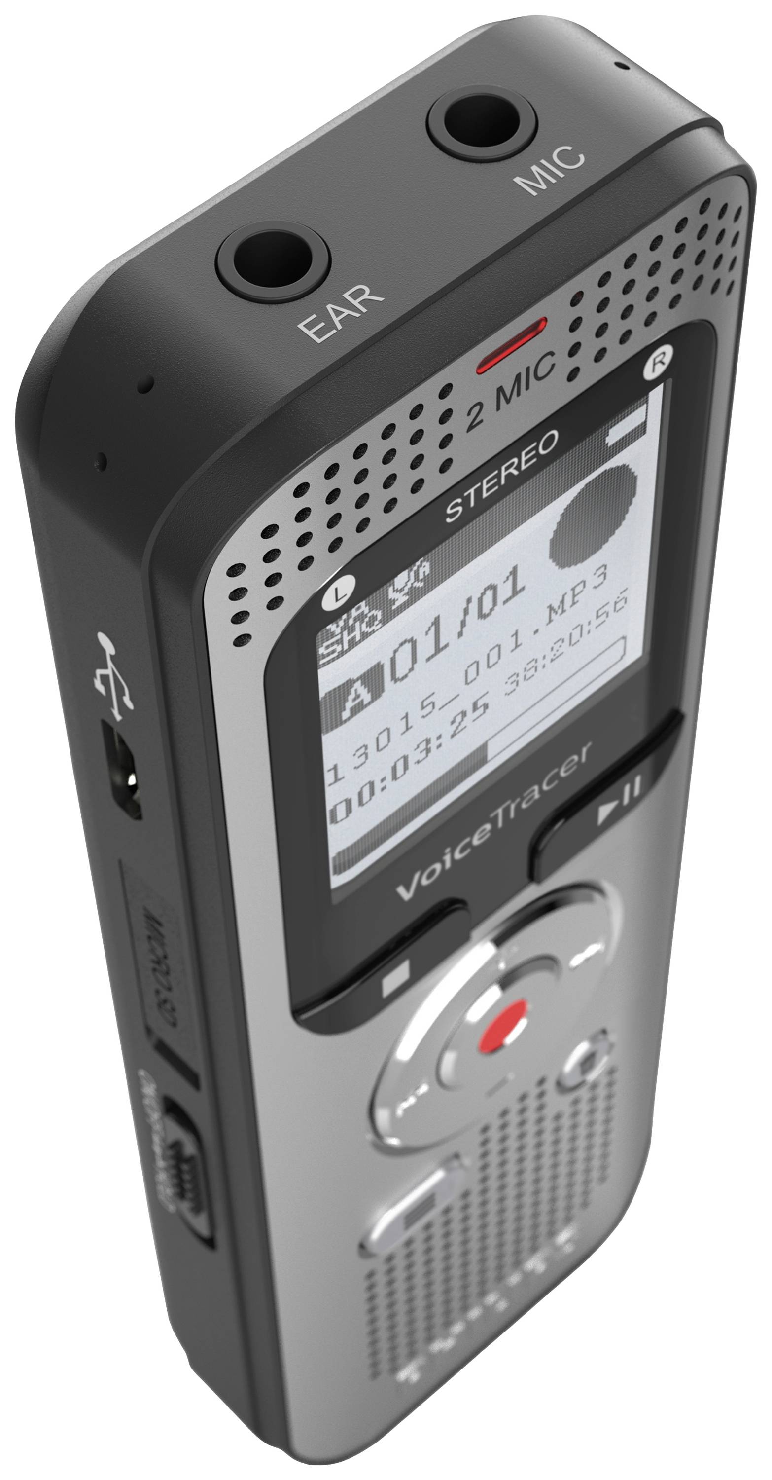 Philips DVT2015 Dictaphone numérique aluminium, noir