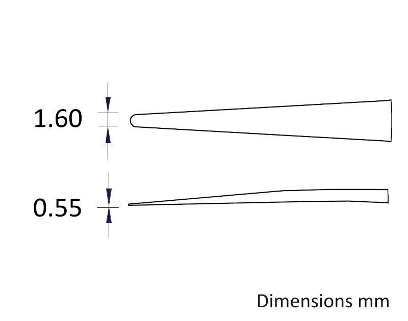 Ideal Tek 242CFR.SA.1.IT Pince brucelle ESD 1 pièce 242CF 130 mm