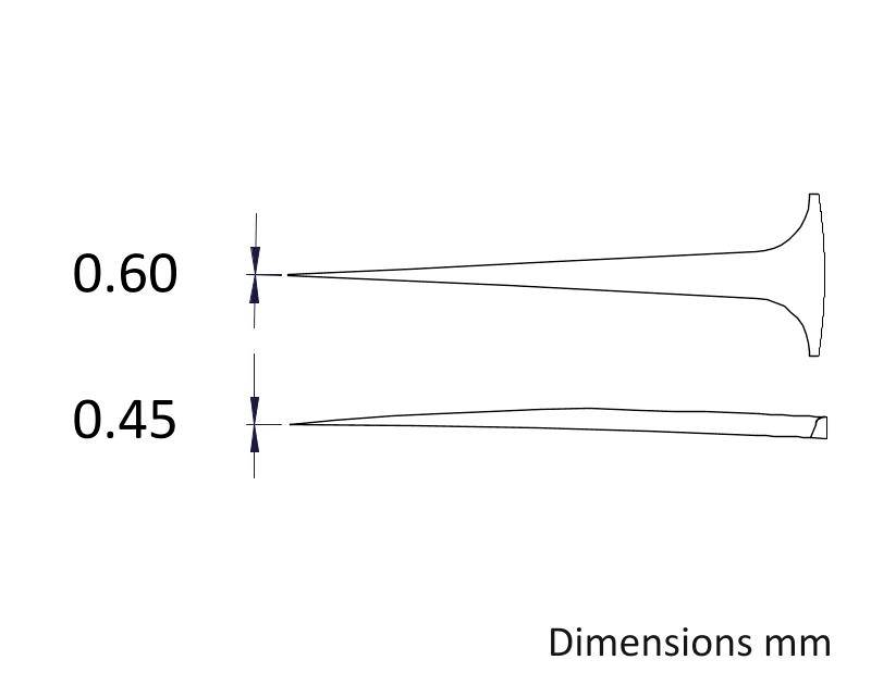 Ideal Tek 5CFR.SA.1.IT Pince brucelle ESD 1 pièce 5CF 130 mm