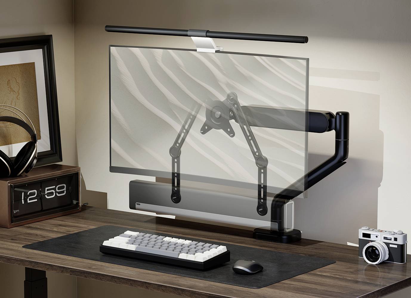 My Wall HZ32-1L Support pour barre de son inclinable, mobile noir 1 pc(s)