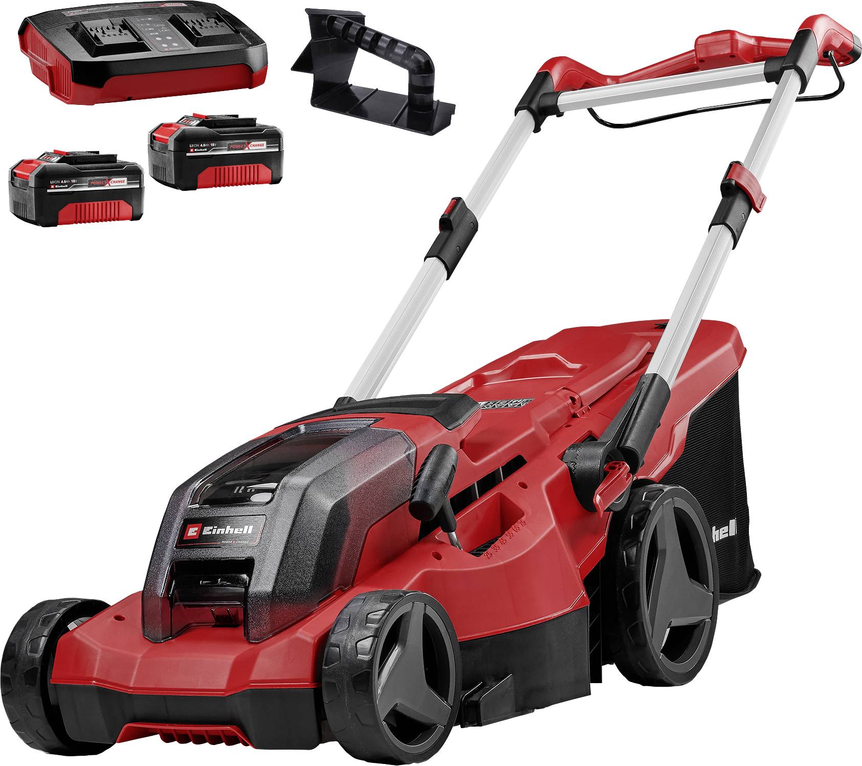 Einhell GP-CM 36/450 Power X-Change sans fil Tondeuse à gazon sans fil démarreur électrique, avec 2ème batterie, fonction