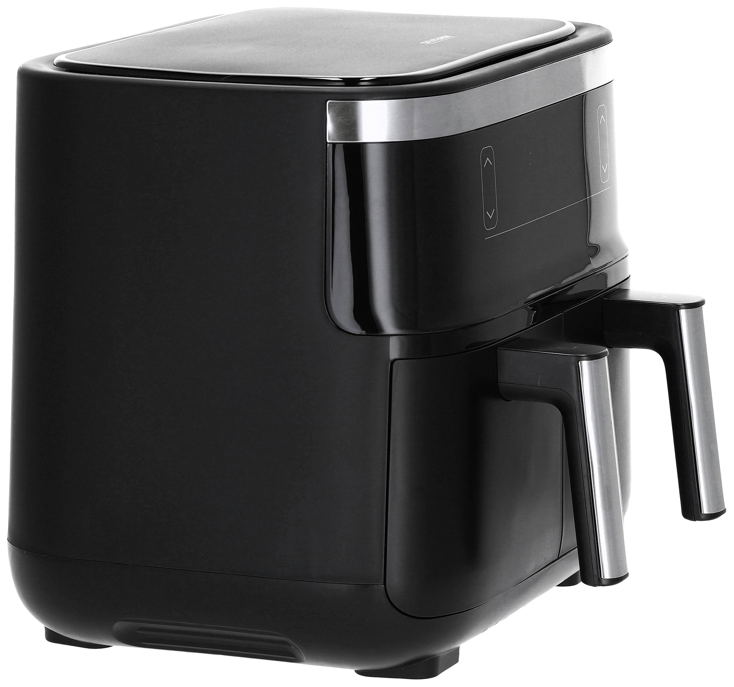 Severin 2453 Friteuse double fonction chaleur tournante, protection contre la surchauffe, fonction minuteur noir, argent