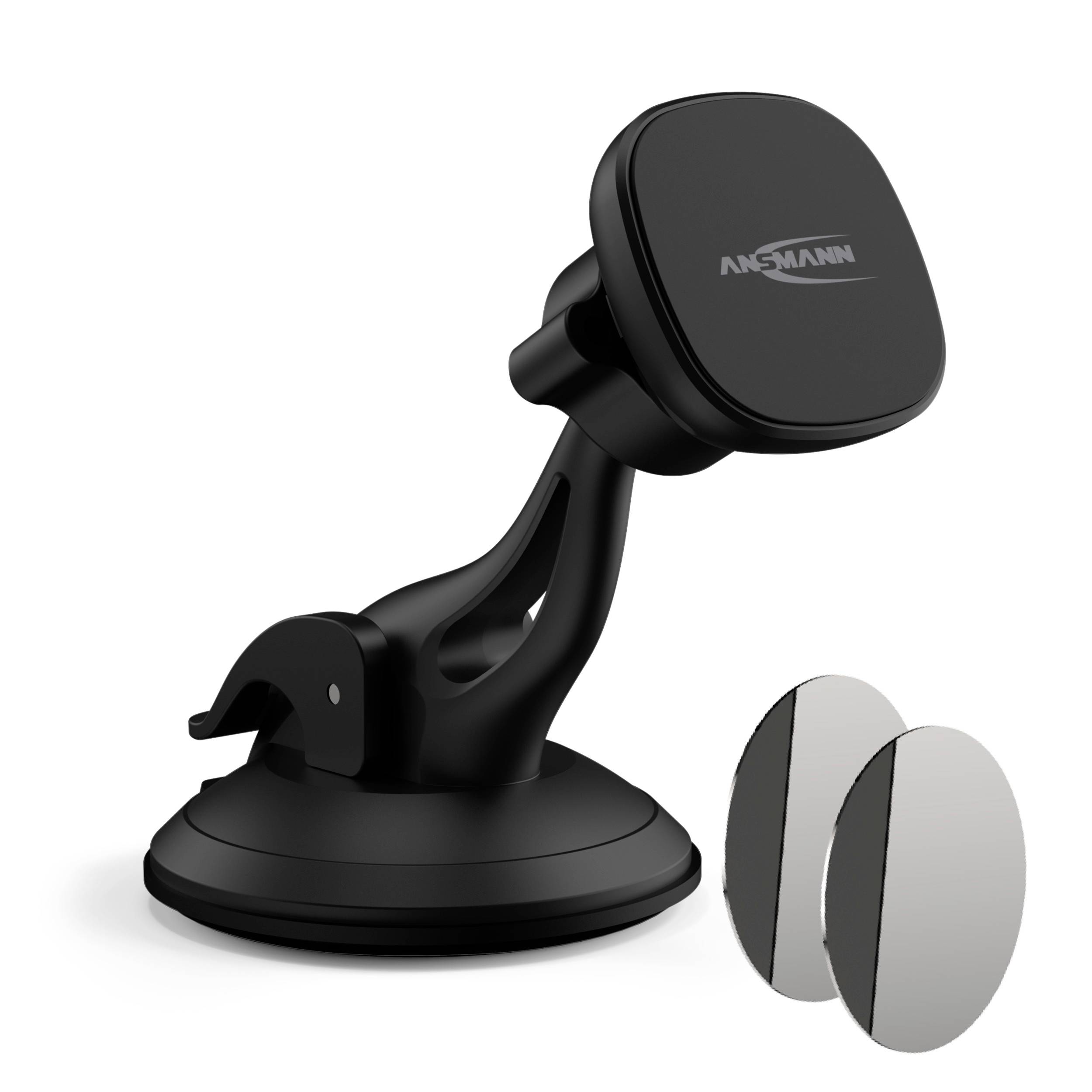 Ansmann Smart Scheibe ventouse, grille de ventilation Support de téléphone portable pour voiture fixation magnétique 2 - 12 mm