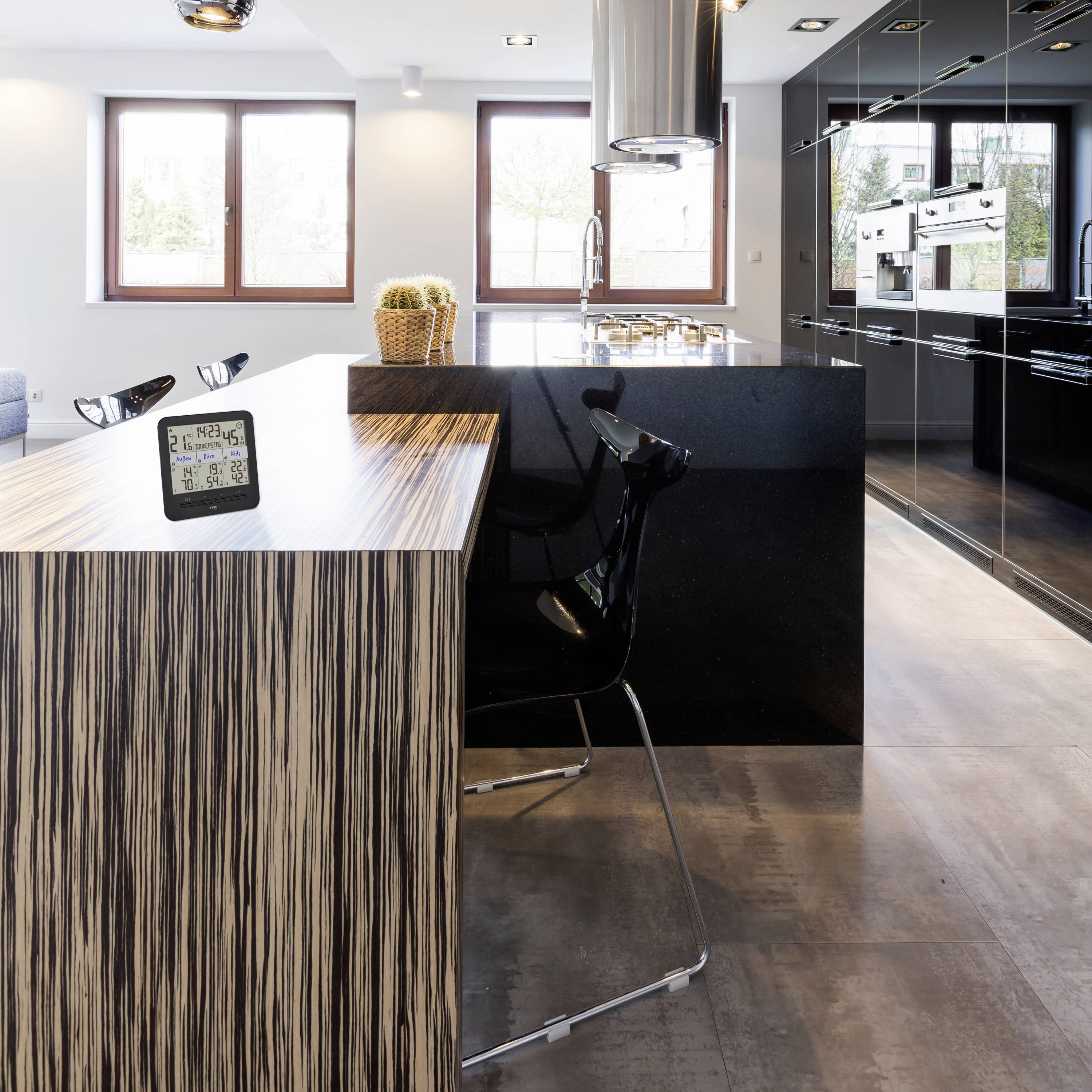 TFA Dostmann KLIMA@HOME 2 Thermo-hygromètre radiopiloté noir 30.3075.01