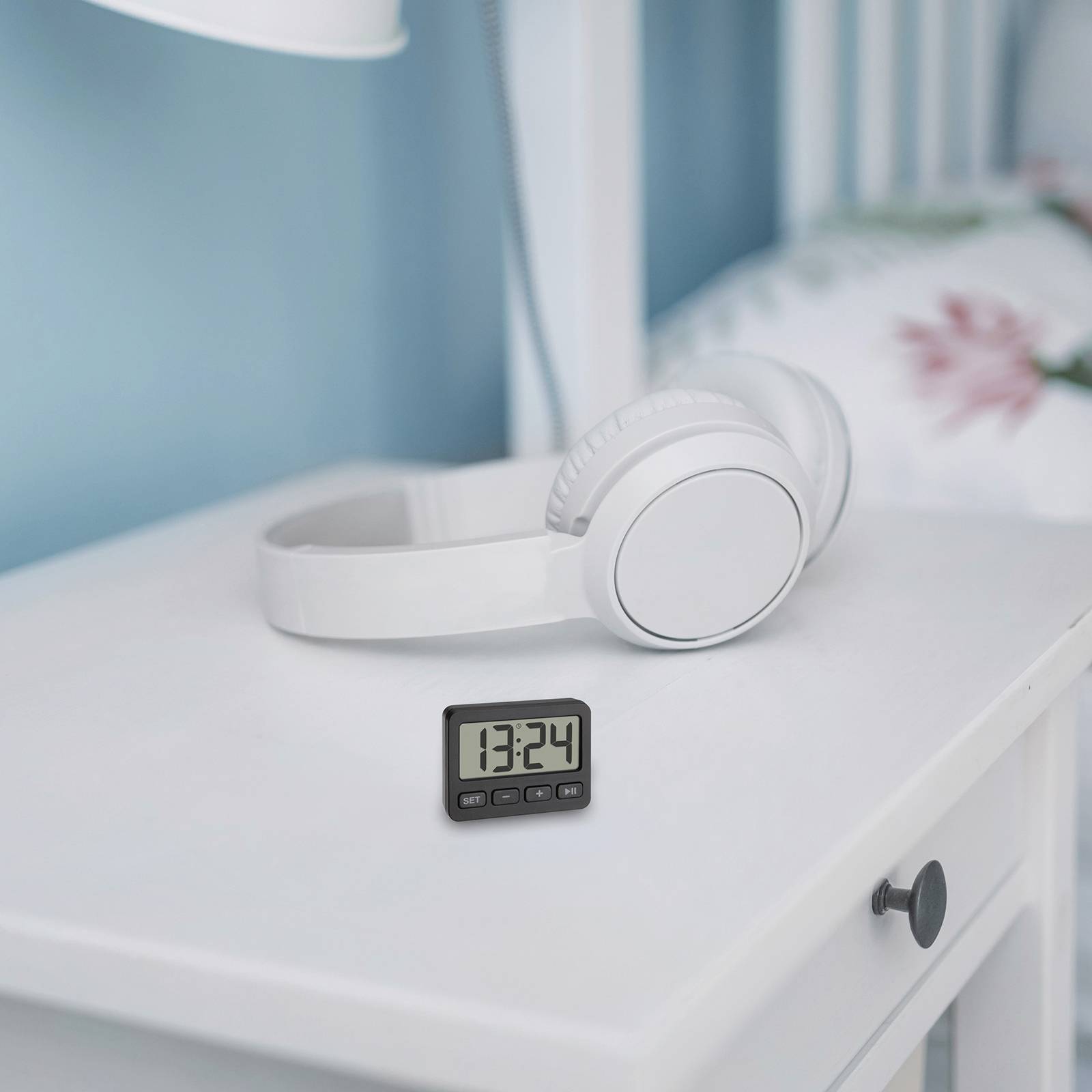 TFA Dostmann 60.2036.01 à quartz Réveil noir Heures de réveil 1 1 minuterie