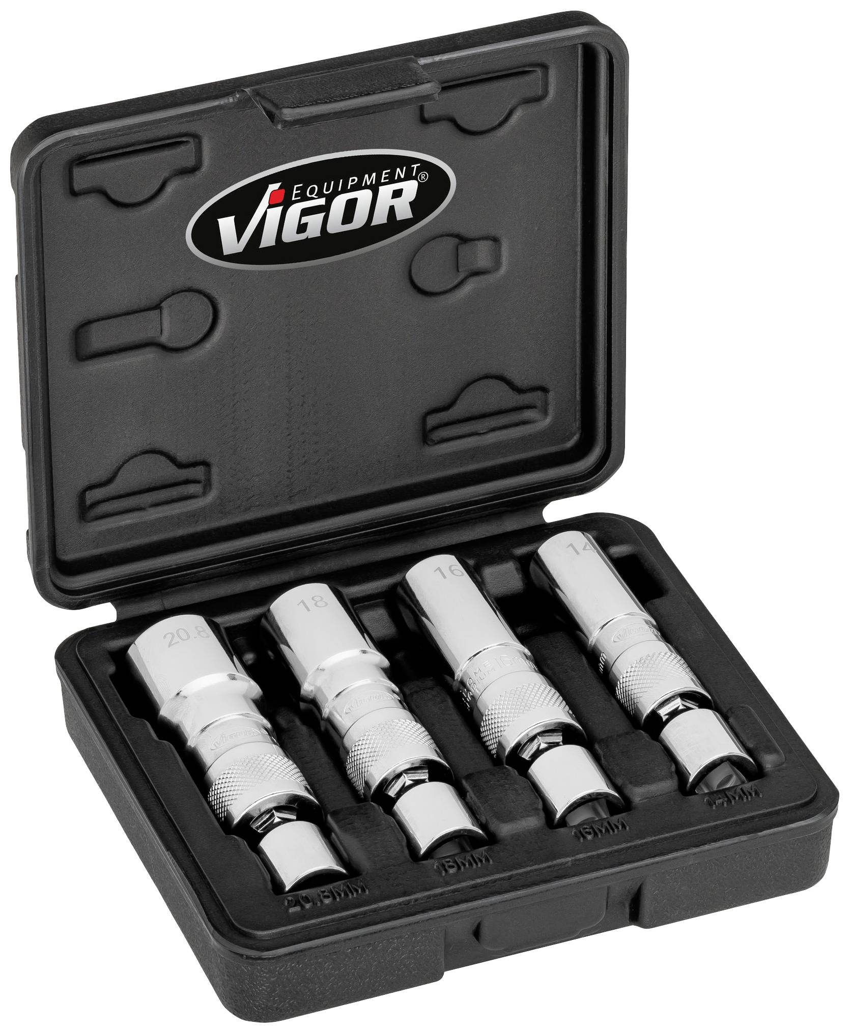 Jeu de clés à douille pour bougies d'allumage Vigor V7002/4