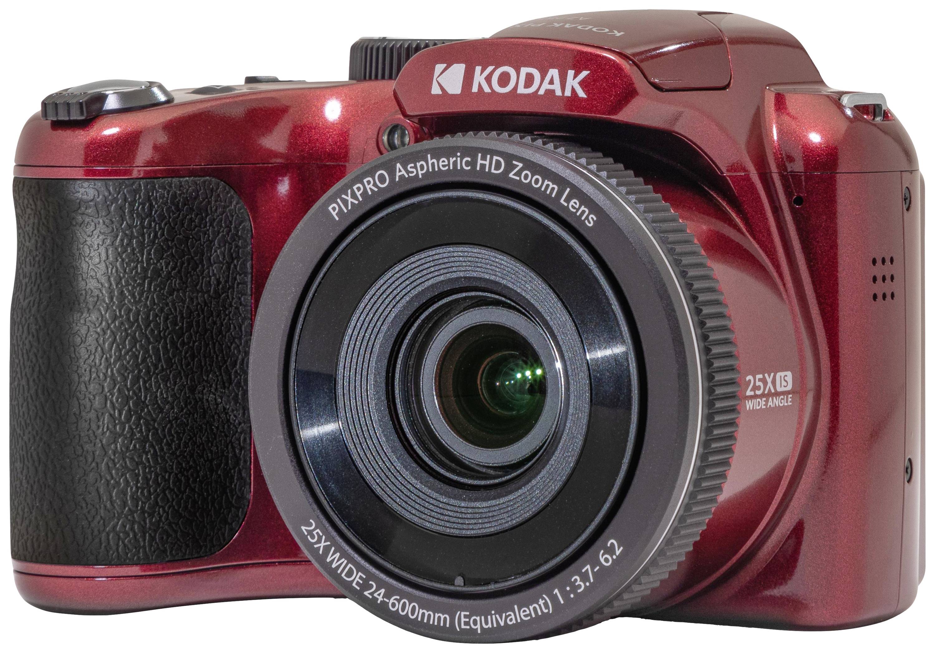 Appareil photo numérique rouge avec objectif zoom de Kodak.