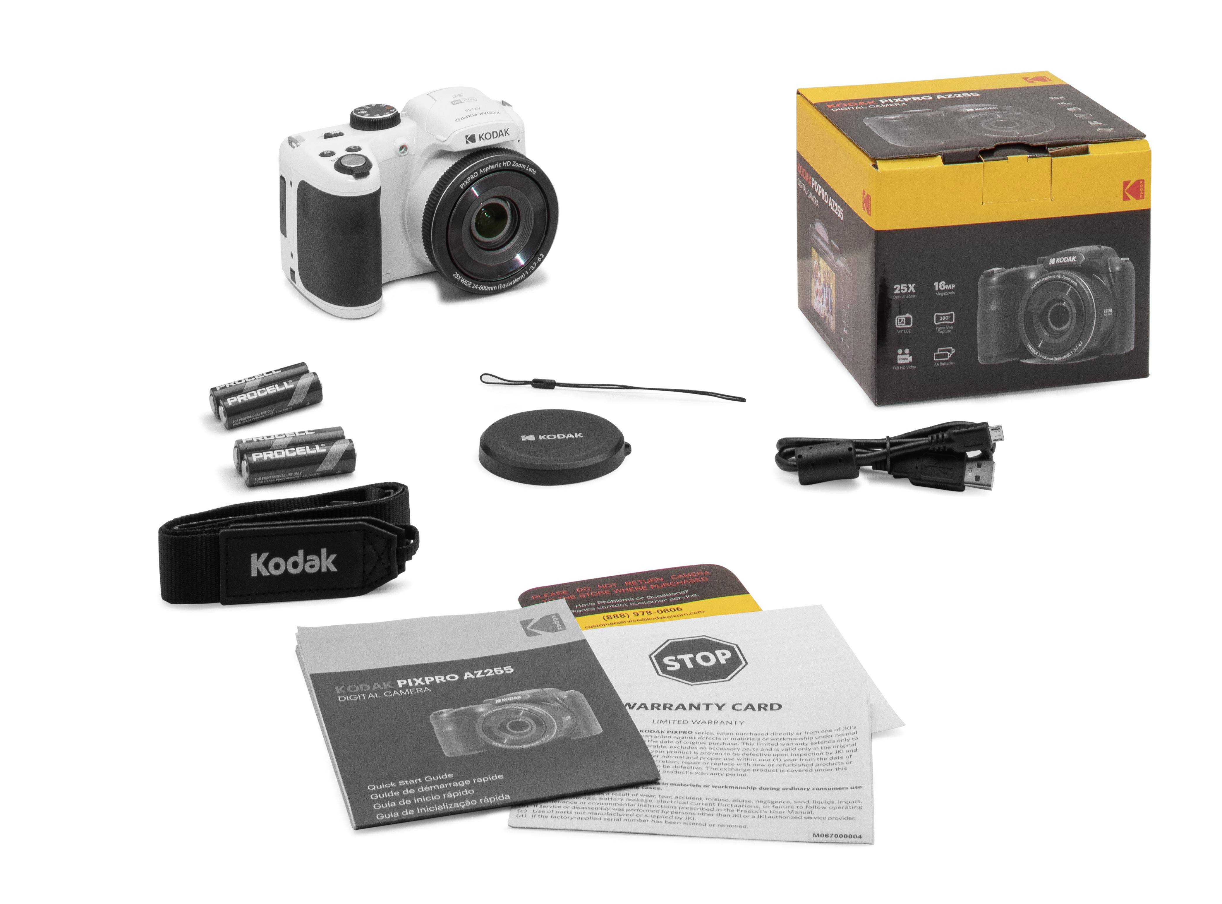 Kodak PIXPRO Astro Zoom AZ255 Appareil photo numérique 16.76 Mill. pixel Zoom optique: 25 x blanc vidéo Full HD, stabilisation