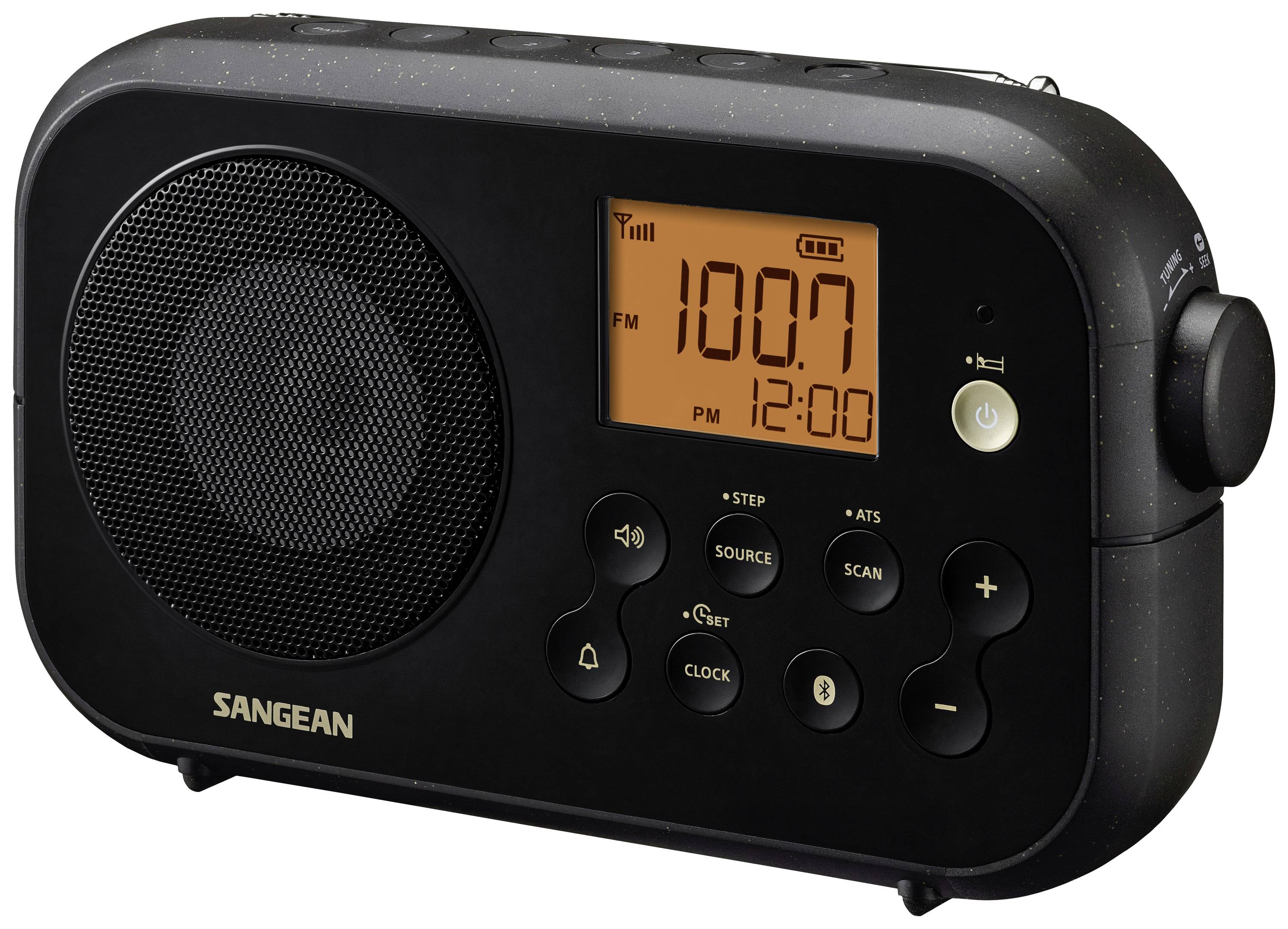 Sangean PR-D12 BT Radio de table AM, FM Bluetooth noir