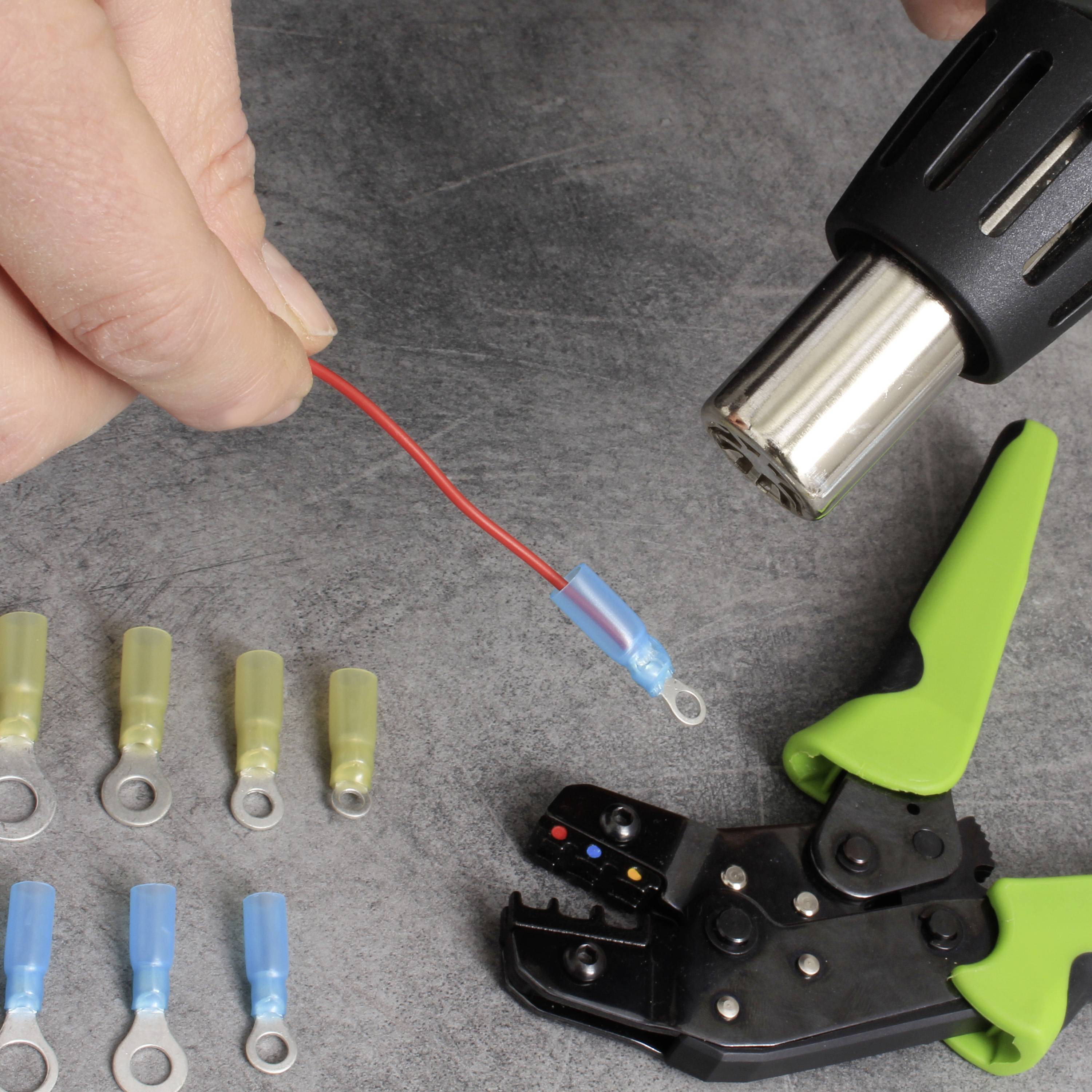 Quadrios 23C524 Cosse à oeillet Section max.=2.5 mm² Ø du trou=8.5 mm partiellement isolé bleu 50 pc(s)