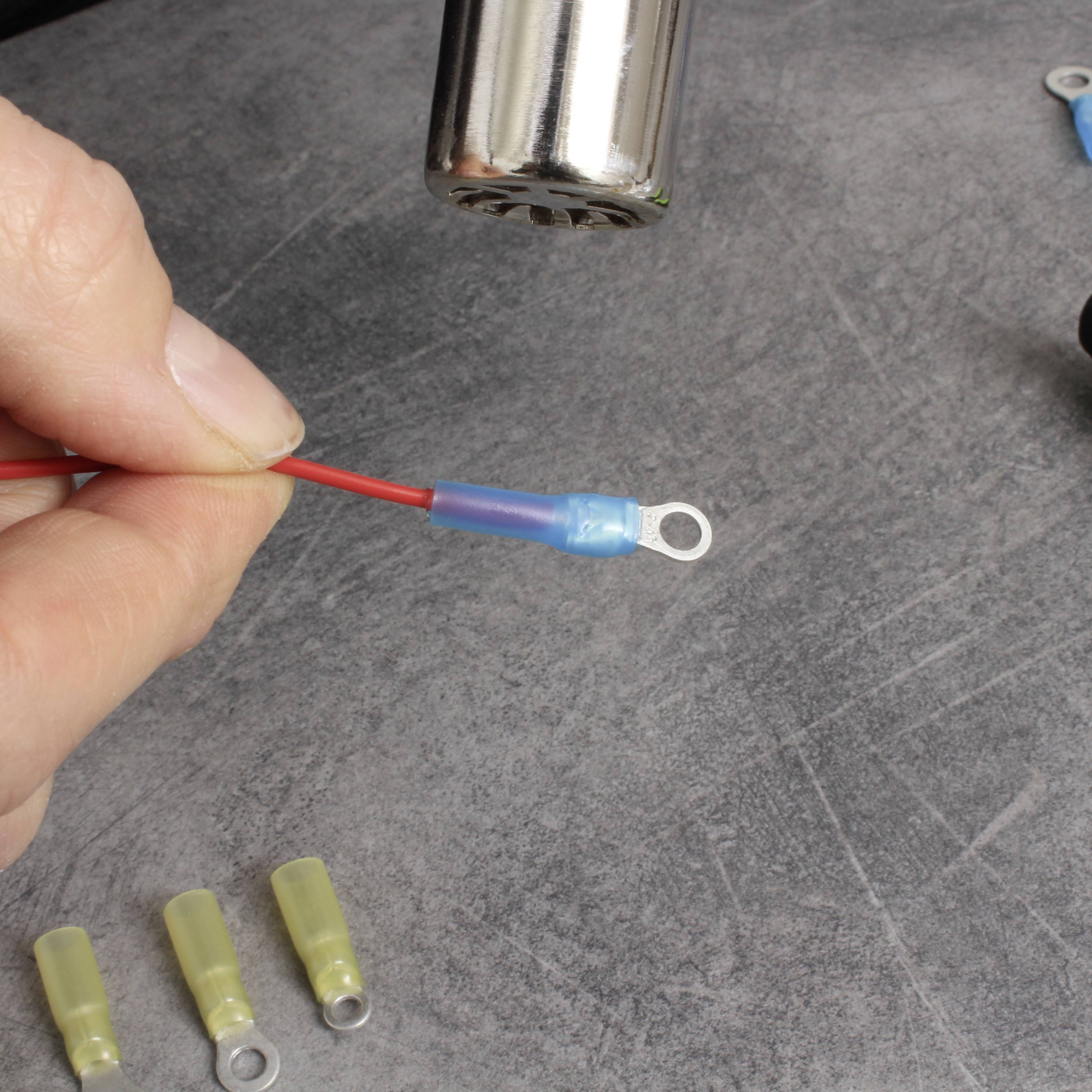 Quadrios 23C524 Cosse à oeillet Section max.=2.5 mm² Ø du trou=8.5 mm partiellement isolé bleu 50 pc(s)