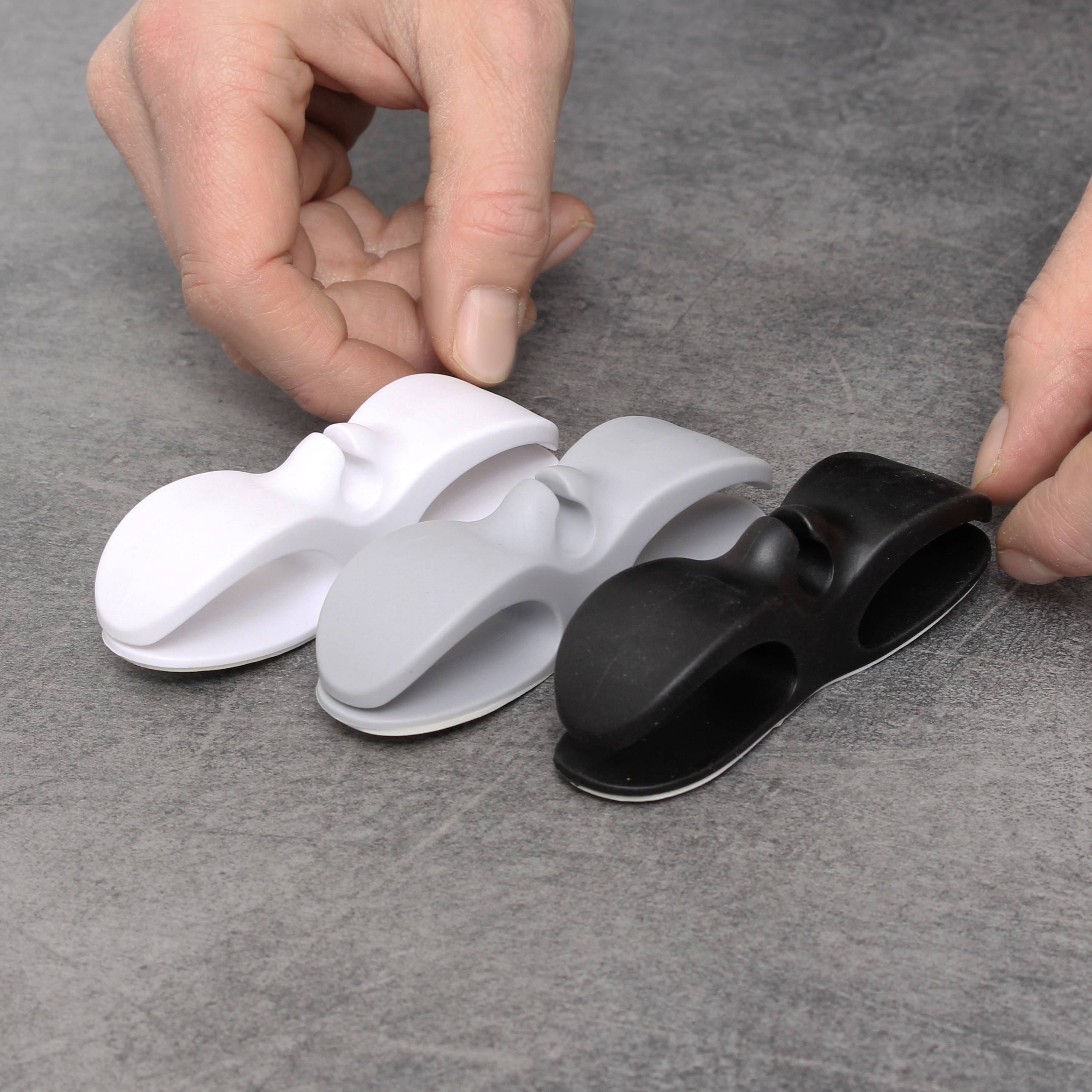 Quadrios 23CA245 Support de câble autocollant 23CA245 noir 6 pc(s)