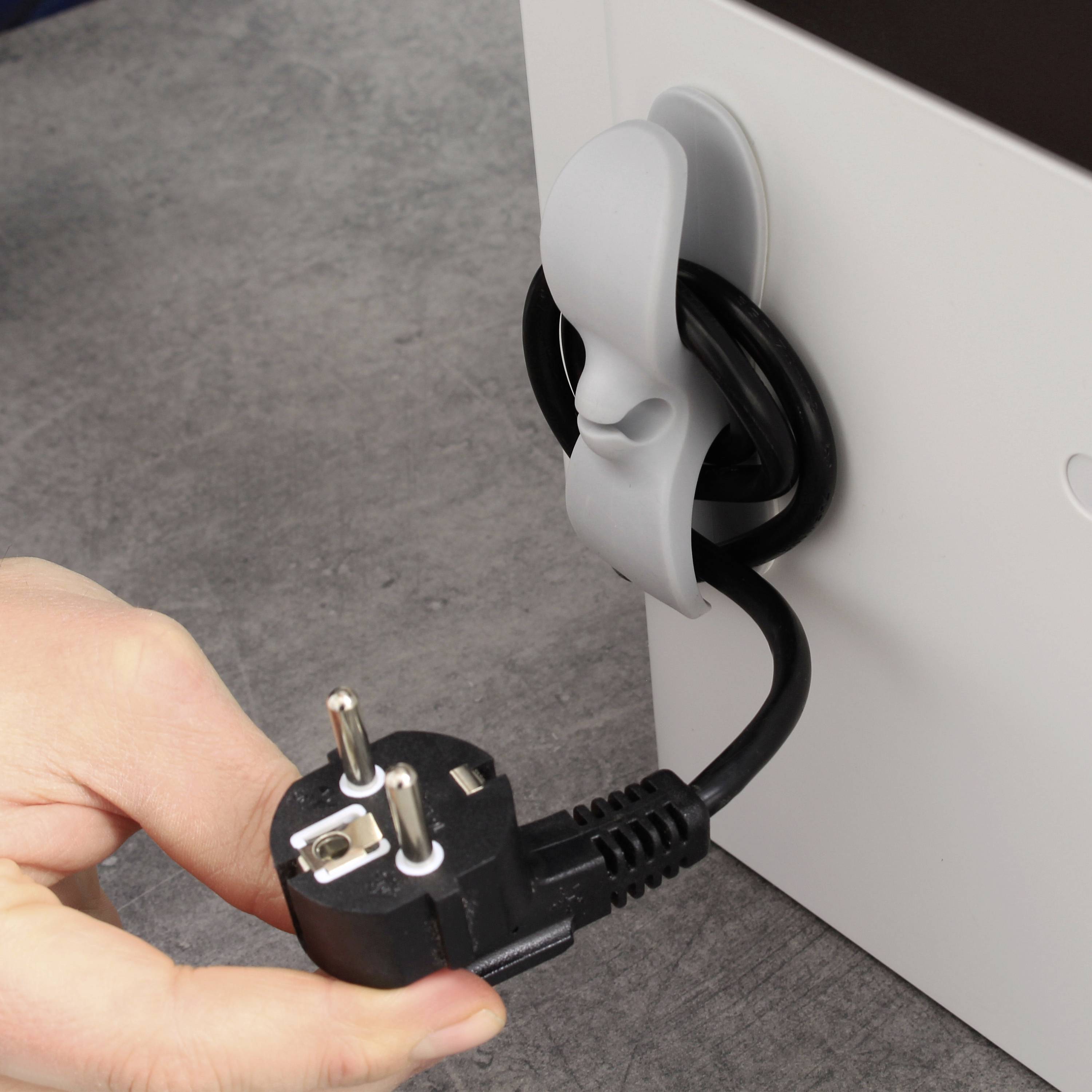 Quadrios 23CA246 Support de câble autocollant 23CA246 gris 6 pc(s)