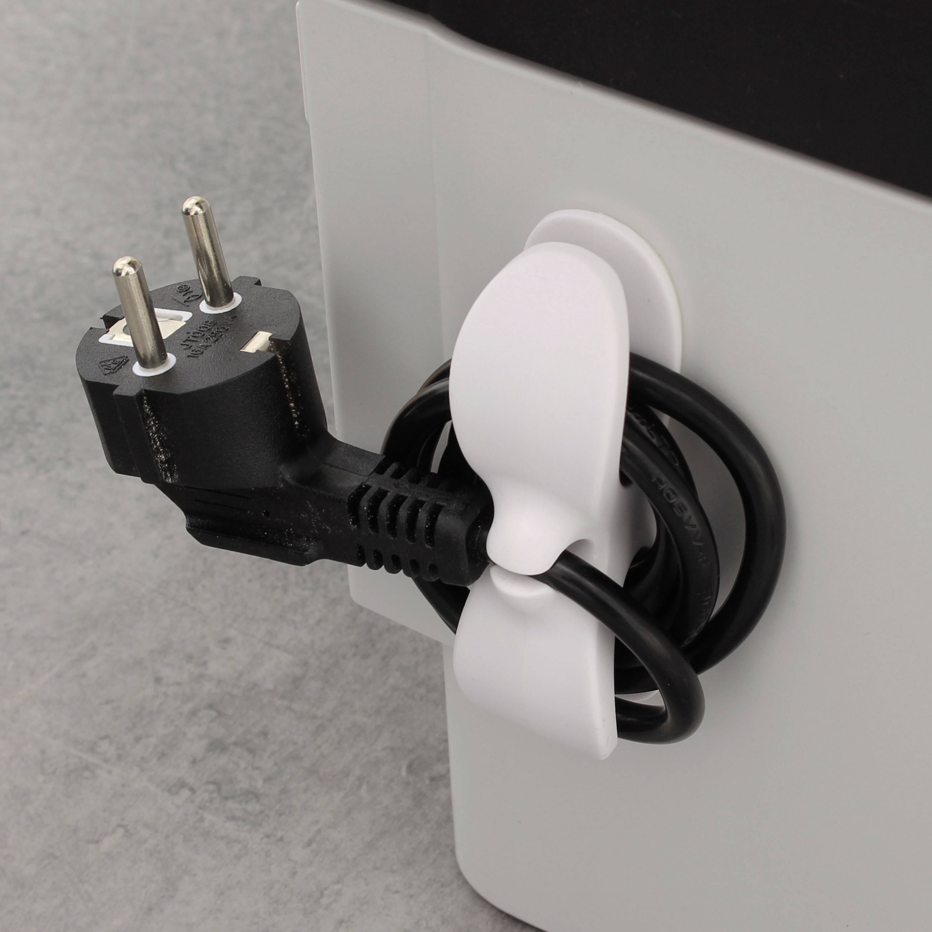 Quadrios 23CA247 Support de câble autocollant 23CA247 blanc 6 pc(s)