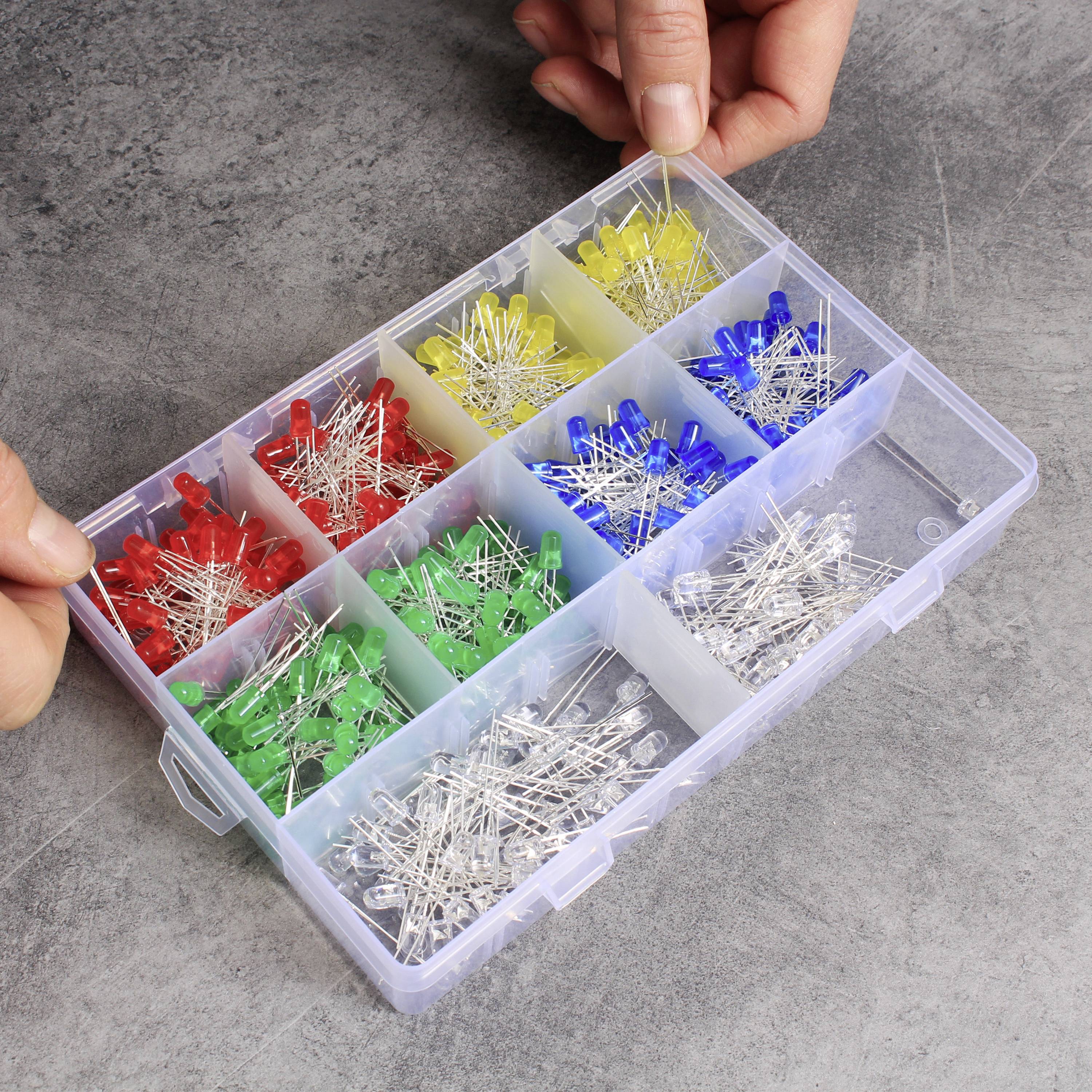 Quadrios 23O192 Assortiment de LEDs rouge, vert, jaune, bleu, blanc 5 mm 20 mA 2 V, 3 V