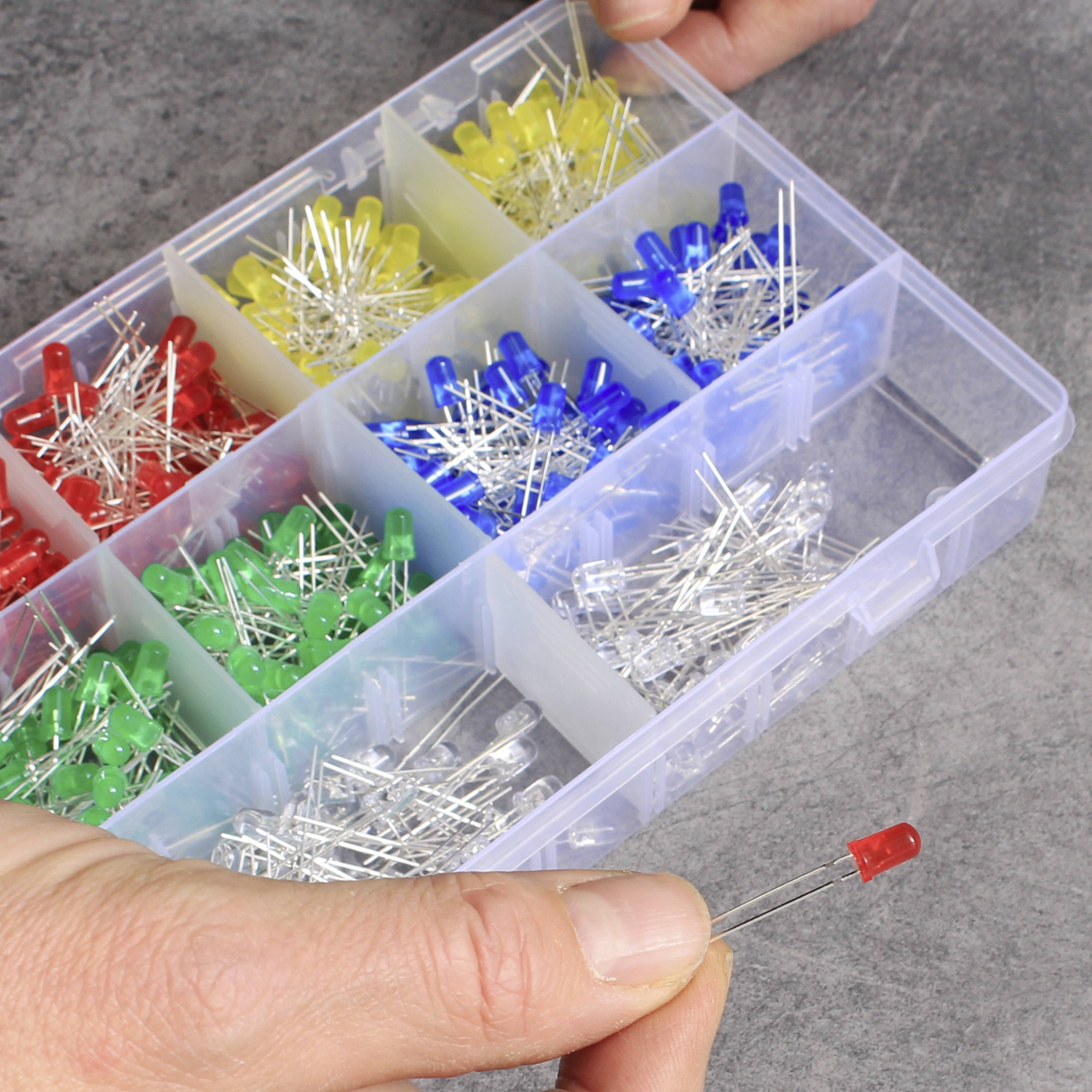 Quadrios 23O192 Assortiment de LEDs rouge, vert, jaune, bleu, blanc 5 mm 20 mA 2 V, 3 V