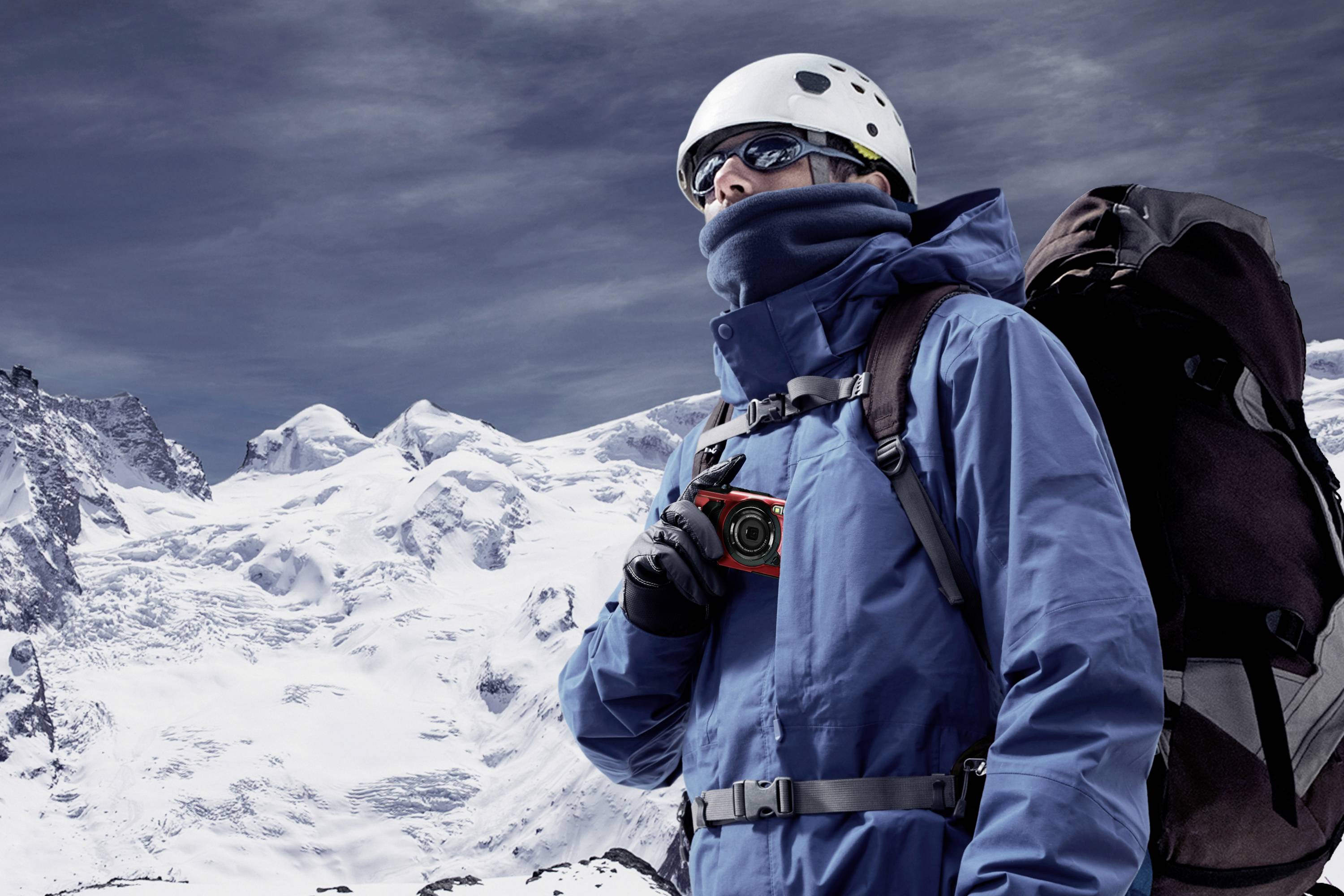 OM System TG-7 red Appareil photo numérique 12 Mill. pixel Zoom optique: 4 x rouge résistant aux chocs, étanche, vidéo 4K