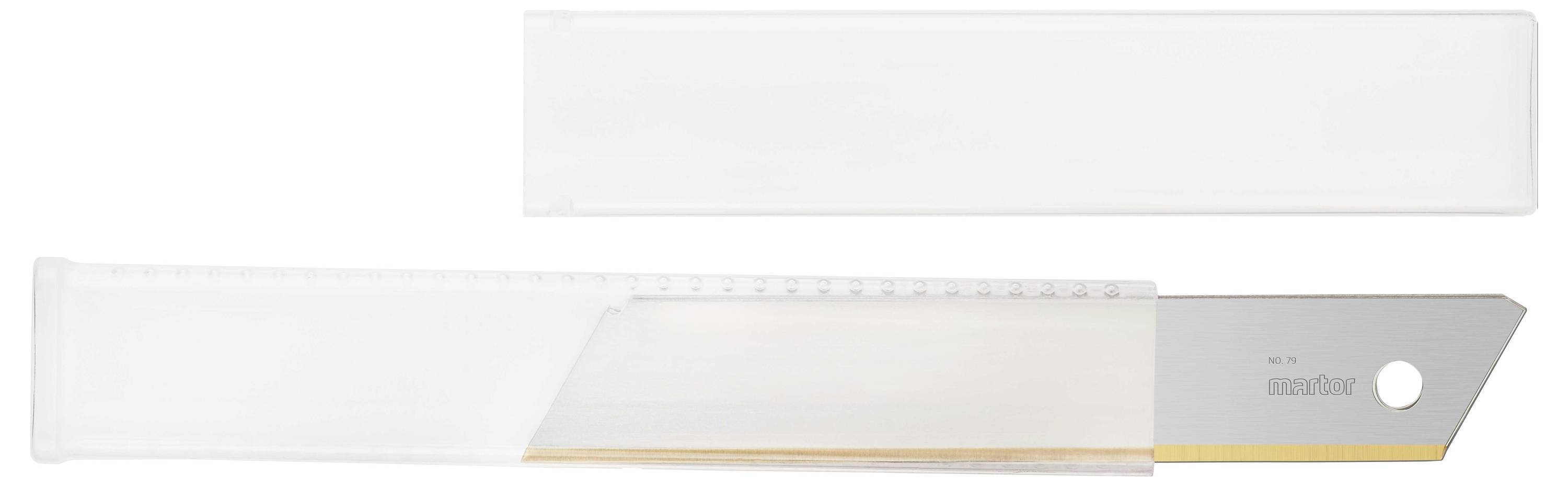 Cutter avec lame et protection en plastique blanc, idéal pour couper précisément du papier ou d'autres matériaux.