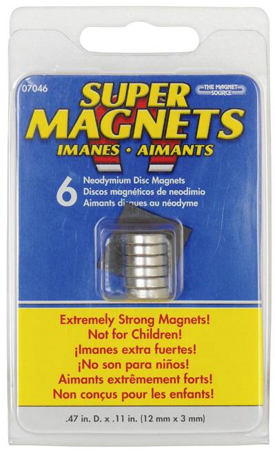 Blanko Aimant (Ø x H) 12 mm x 3 mm rond acier inoxydable 6 pc(s) 205017