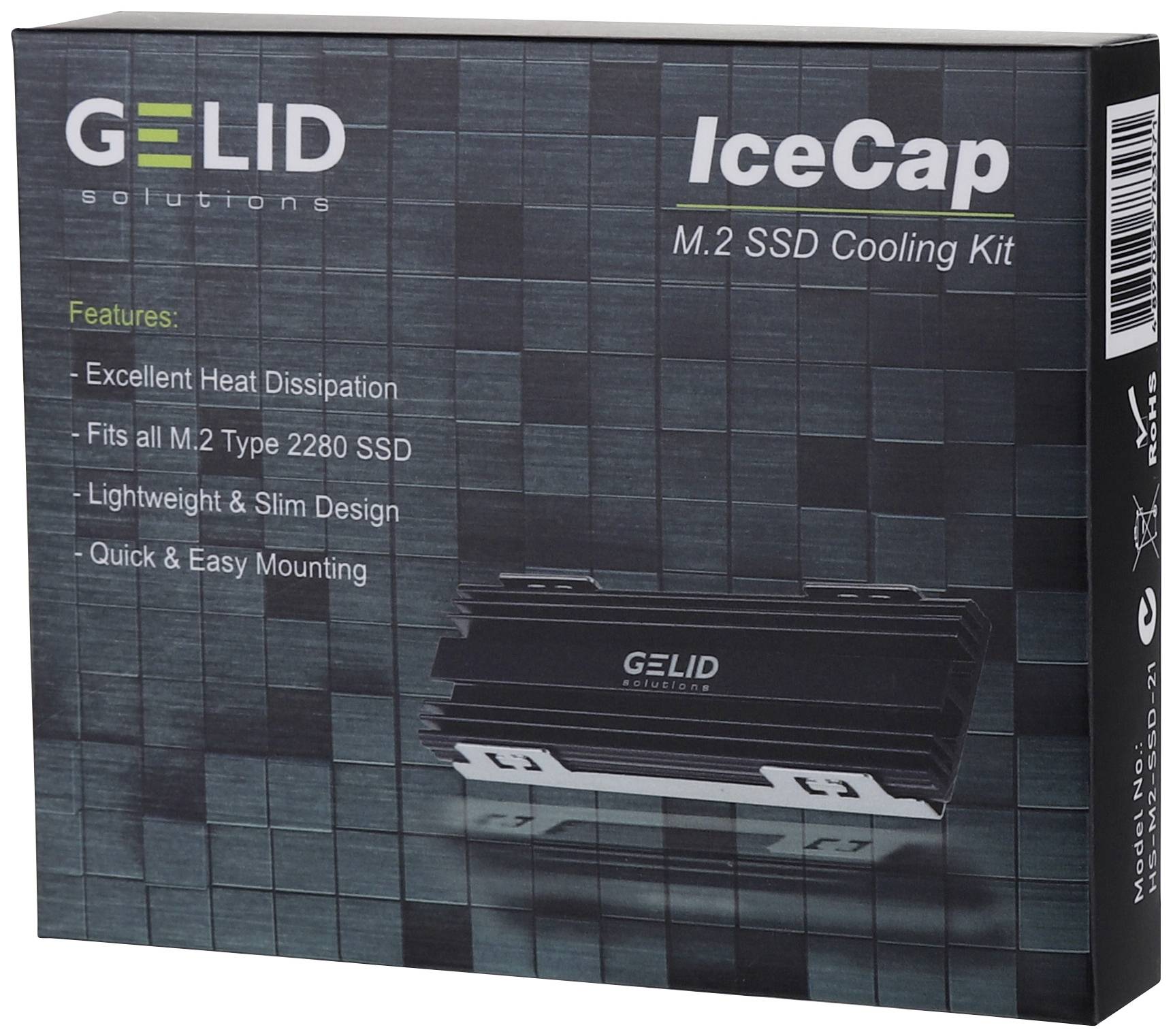 Gelid ICECAP M.2 SSD Cooling Kit Refroidisseur SSD M.2