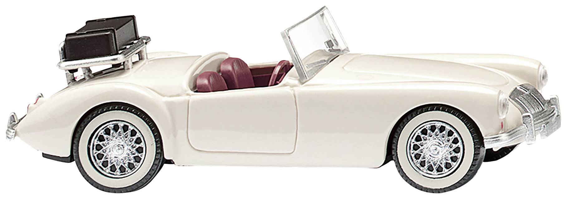 Wiking 081805 H0 Modèle réduit de voiture particulière MG A Roadster, blanc perle
