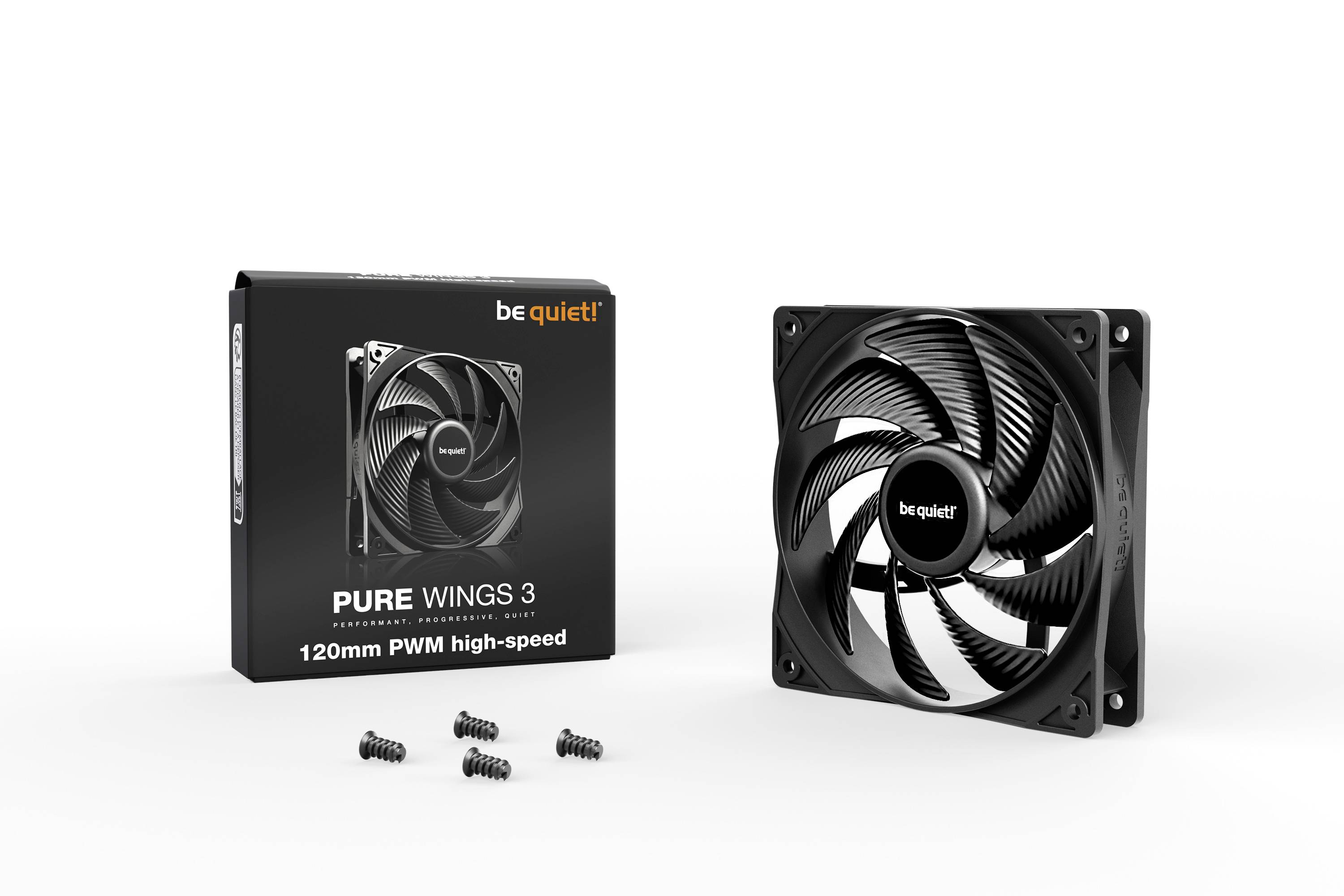 BeQuiet Pure Wings 3 Ventilateur pour PC noir (l x H x P) 120 x 25 x 120 mm