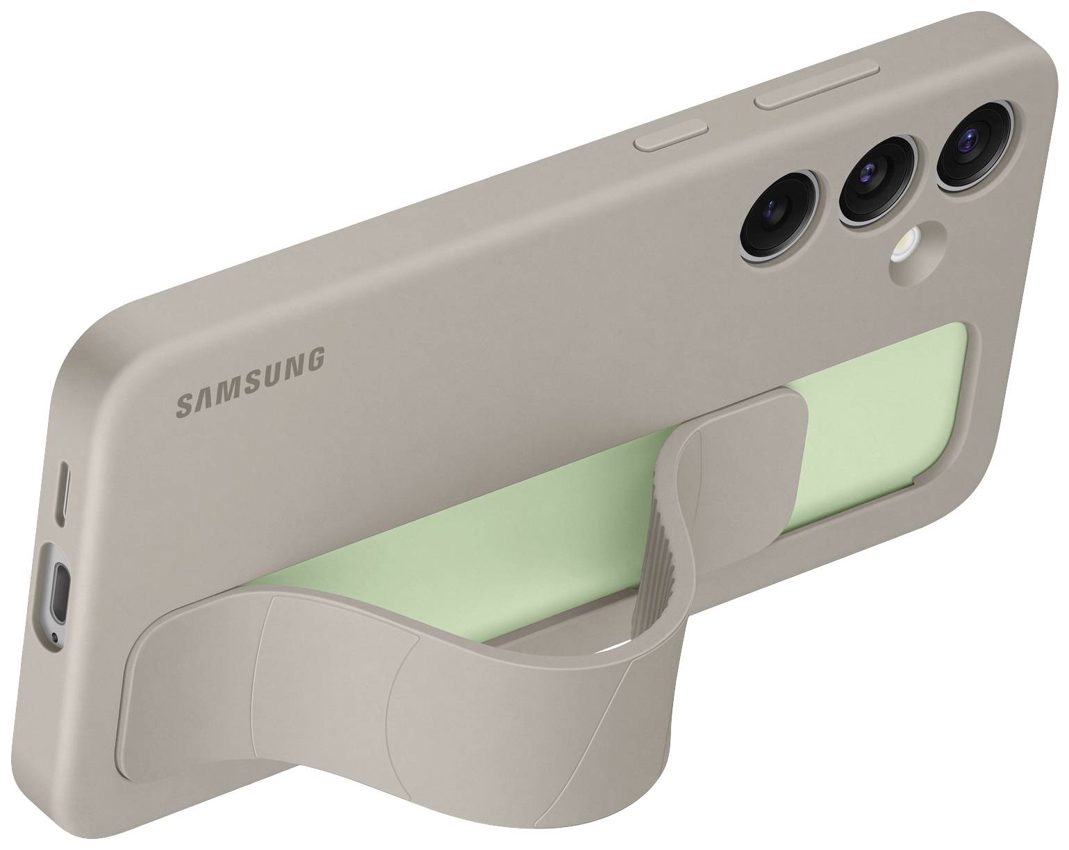 Samsung Standing Grip Coque arrière Samsung Galaxy S24+ taupe fonction socle