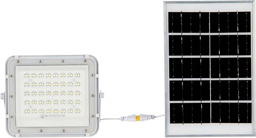 V-TAC VT-80W 7841 Projecteur d'éclairage LED, Panneau solaire 10 W blanc froid blanc