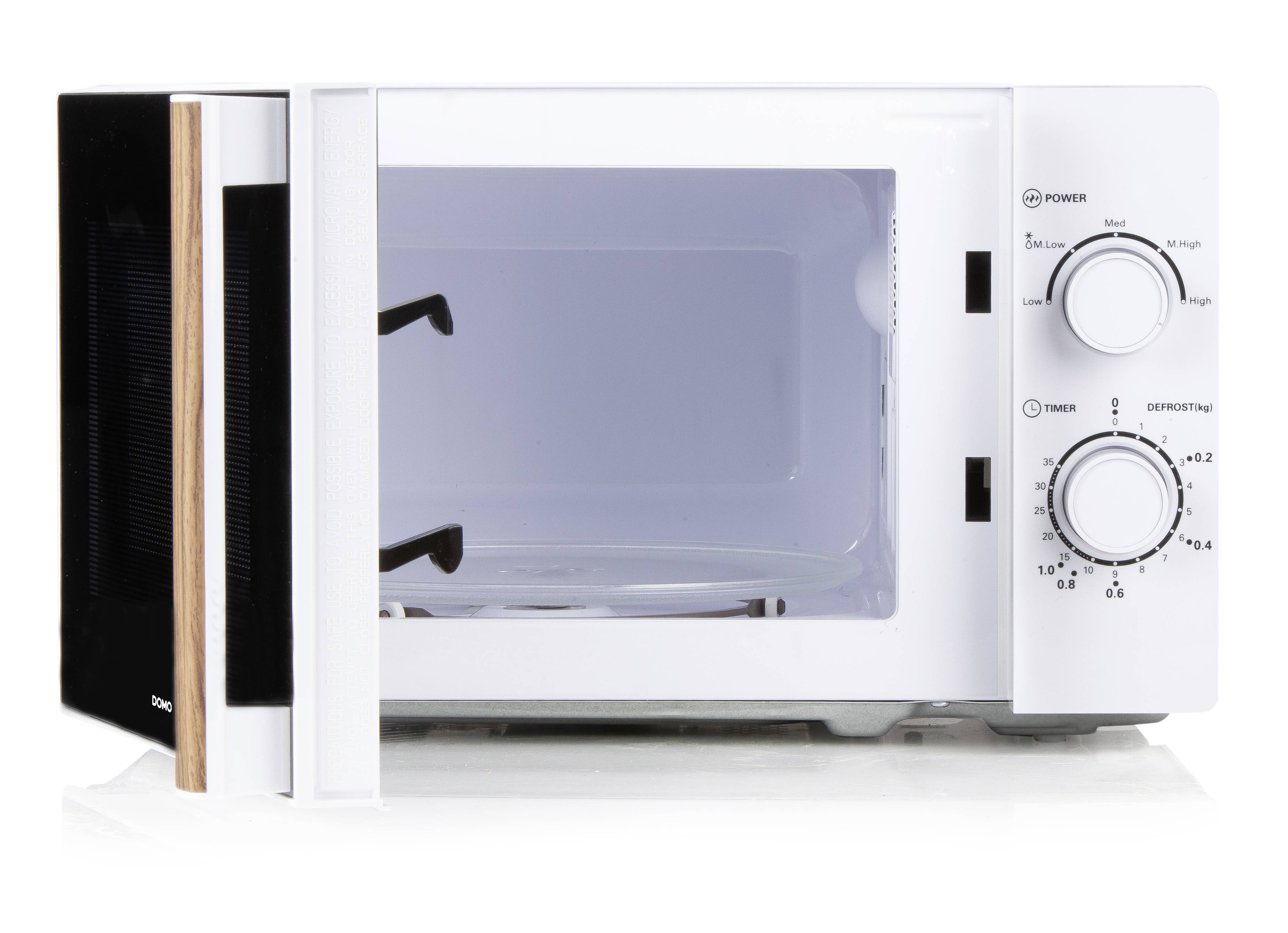 DOMO DO2720 Micro-ondes blanc, bois 700 W fonction minuteur