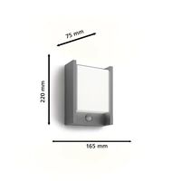 Philips LED Arbour 8720169263833 Applique LED extérieure avec détecteur de mouvement LED 3.8 W anthracite Philips LED Arbour 8720169263833 Applique LED extérieure avec détecteur de mouvement LED 3.8 W anthracite