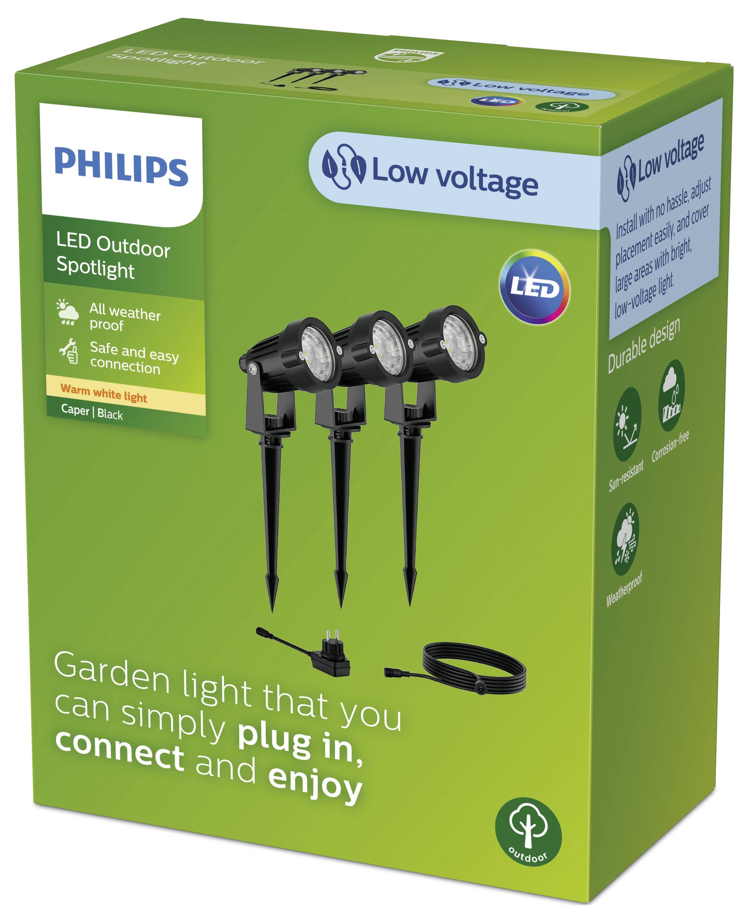 Philips LED 8720169269392 Caper GardenLink Plafonnier à spot LED LED 4.5 W noir