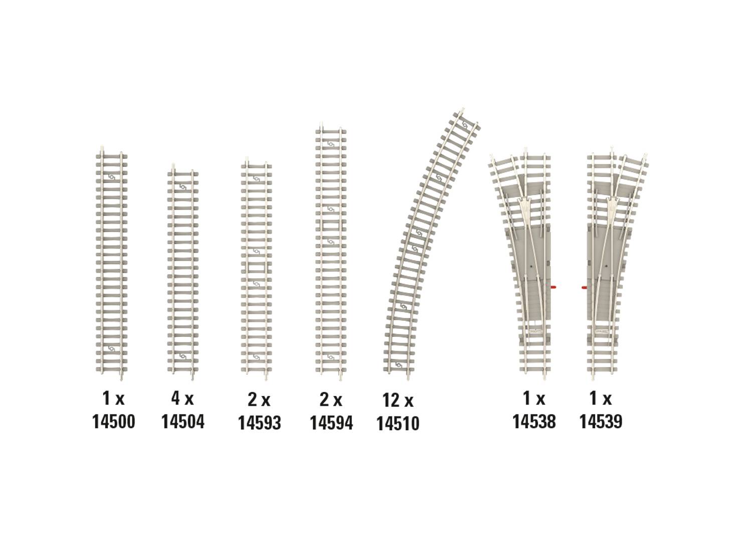 14322 (N) Voie Minitrix Coffret de complément, Traverse en béton 1 pc(s)