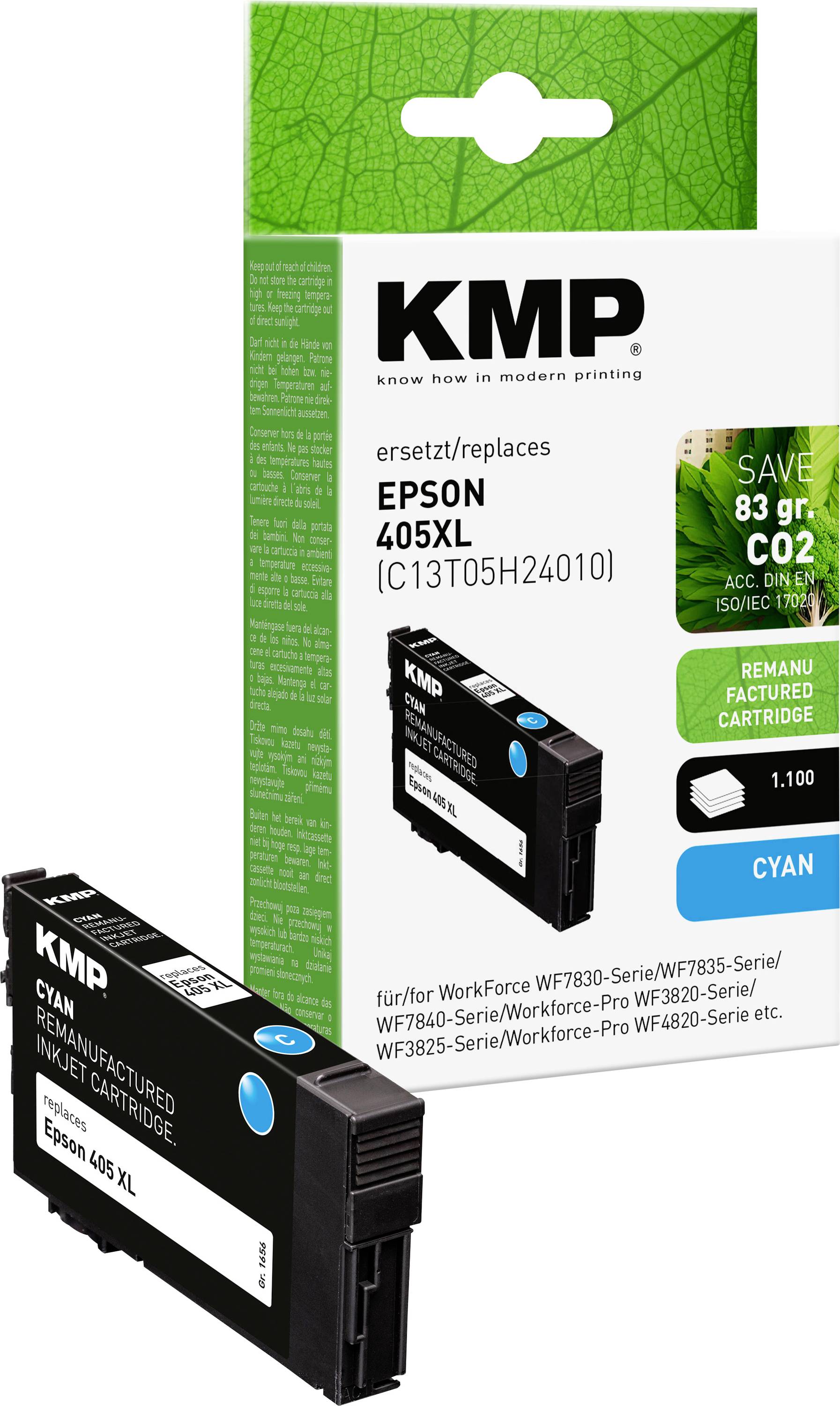 KMP Encre remplace Epson 405XL, T05H2 compatible cyan 1656,4003