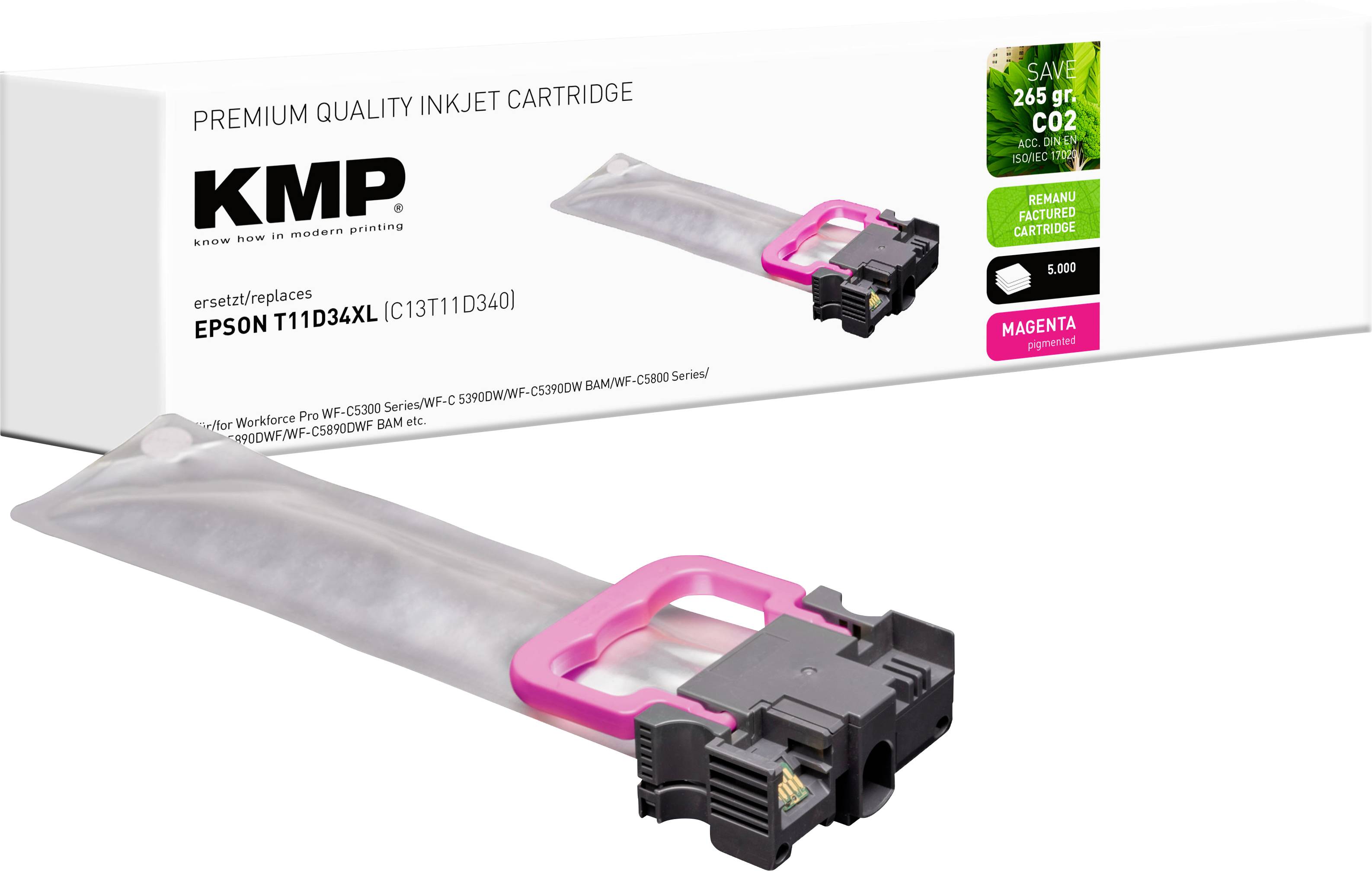 KMP Encre remplace Epson T11D3 XL compatible magenta 1664,4006