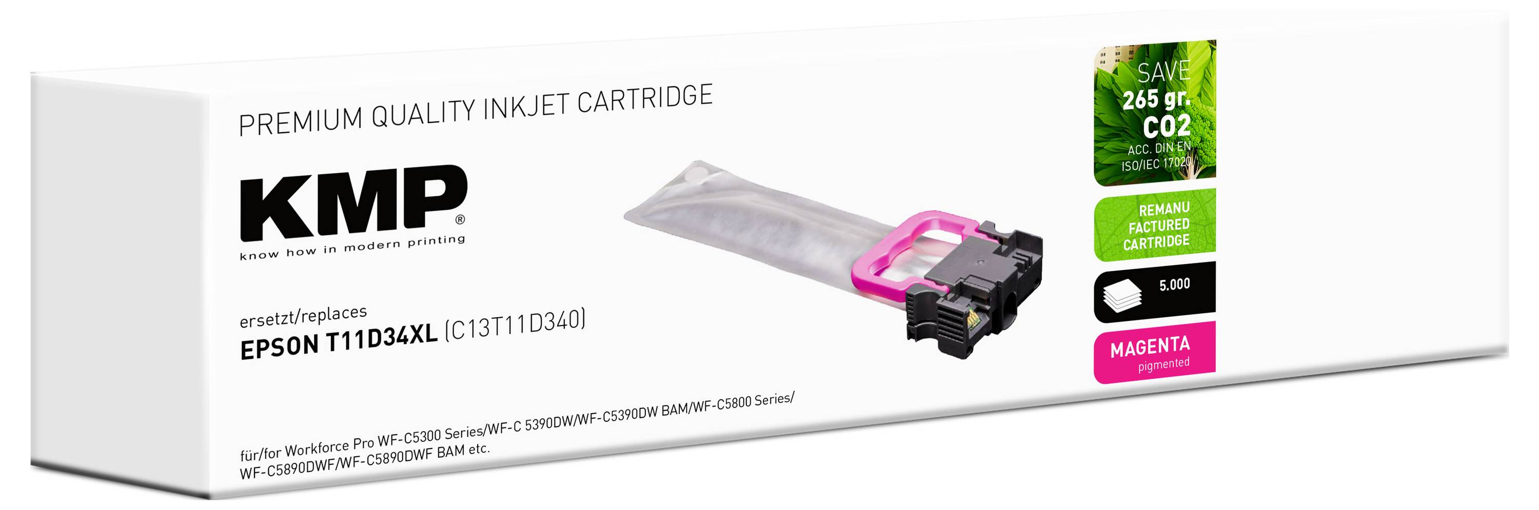 KMP Encre remplace Epson T11D3 XL compatible magenta 1664,4006