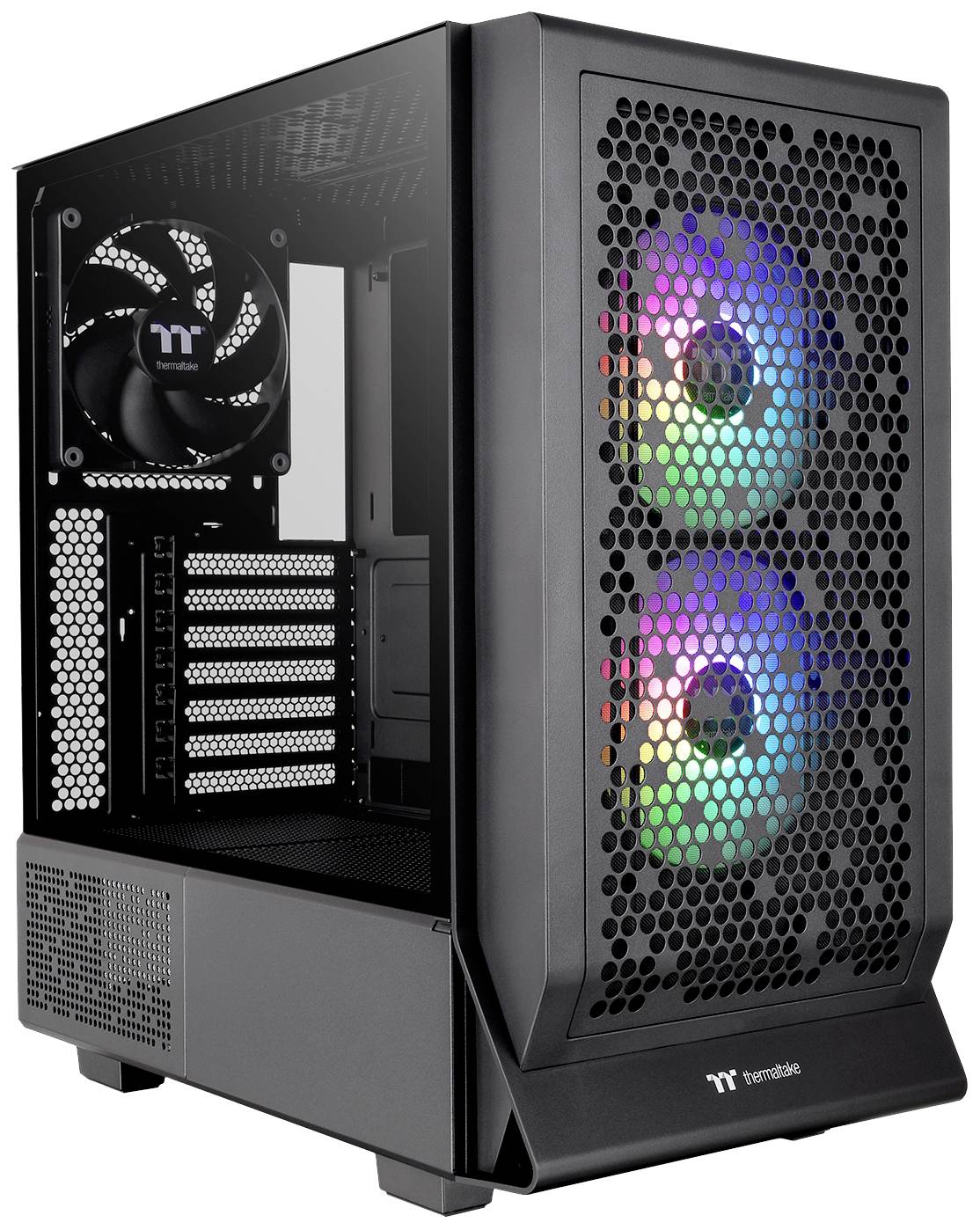 Tour midi Thermaltake Ceres 330 TG Boîtier gaming noir fenêtre latérale