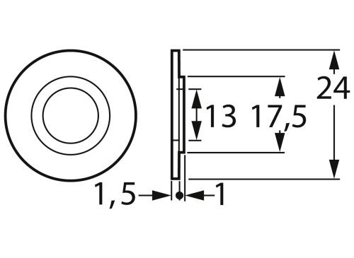 FTCAP I12 1004609 Rondelle isolante (Ø) 30 mm 1 pc(s)
