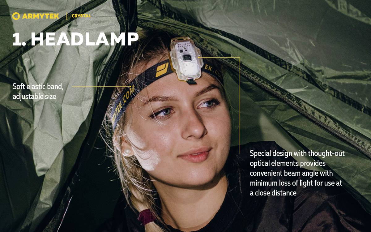 ArmyTek F07001G Crystal Grey Petite lampe mobile LED gris, transparent