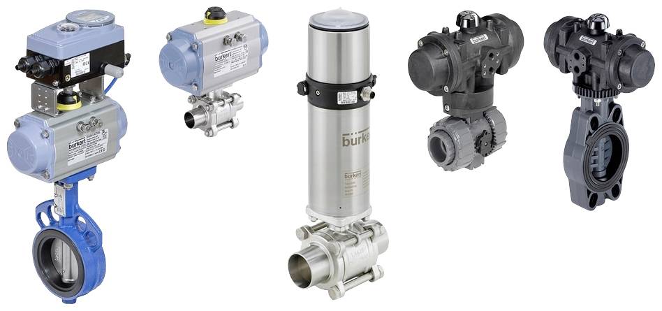 Bürkert Vanne à boisseau sphérique à unité d'entraînement 217358 8805 1 pc(s)