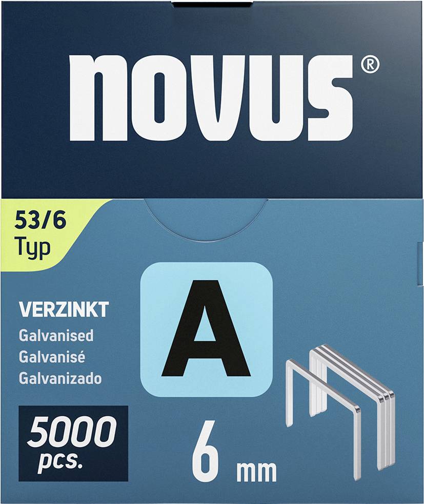 Novus Tools 042-0761 Agrafes fil fin Type 53 5000 pc(s) Dimensions (L x l) 6 mm x 11.3 mm