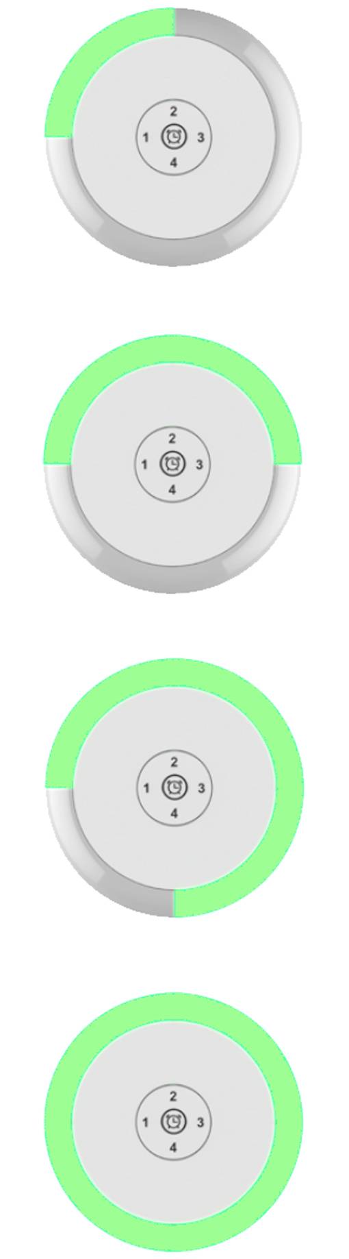 EcoSavers USB Timer Charger Chargeur USB 20 W 1x USB-A, 1x USB-C® blanc intérieure