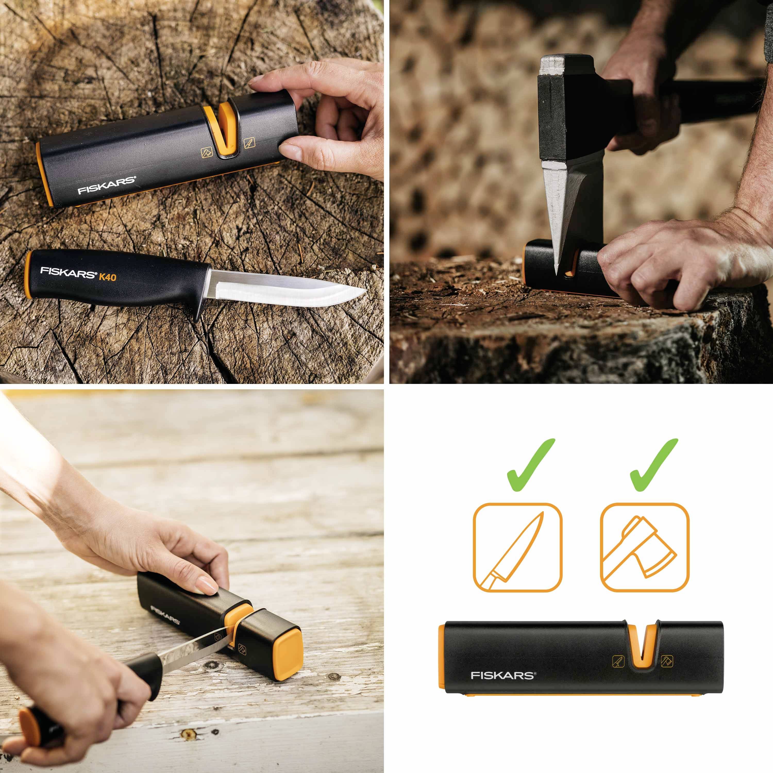 Fiskars 1000601 Xsharp™ Aiguiseur de haches et couteaux