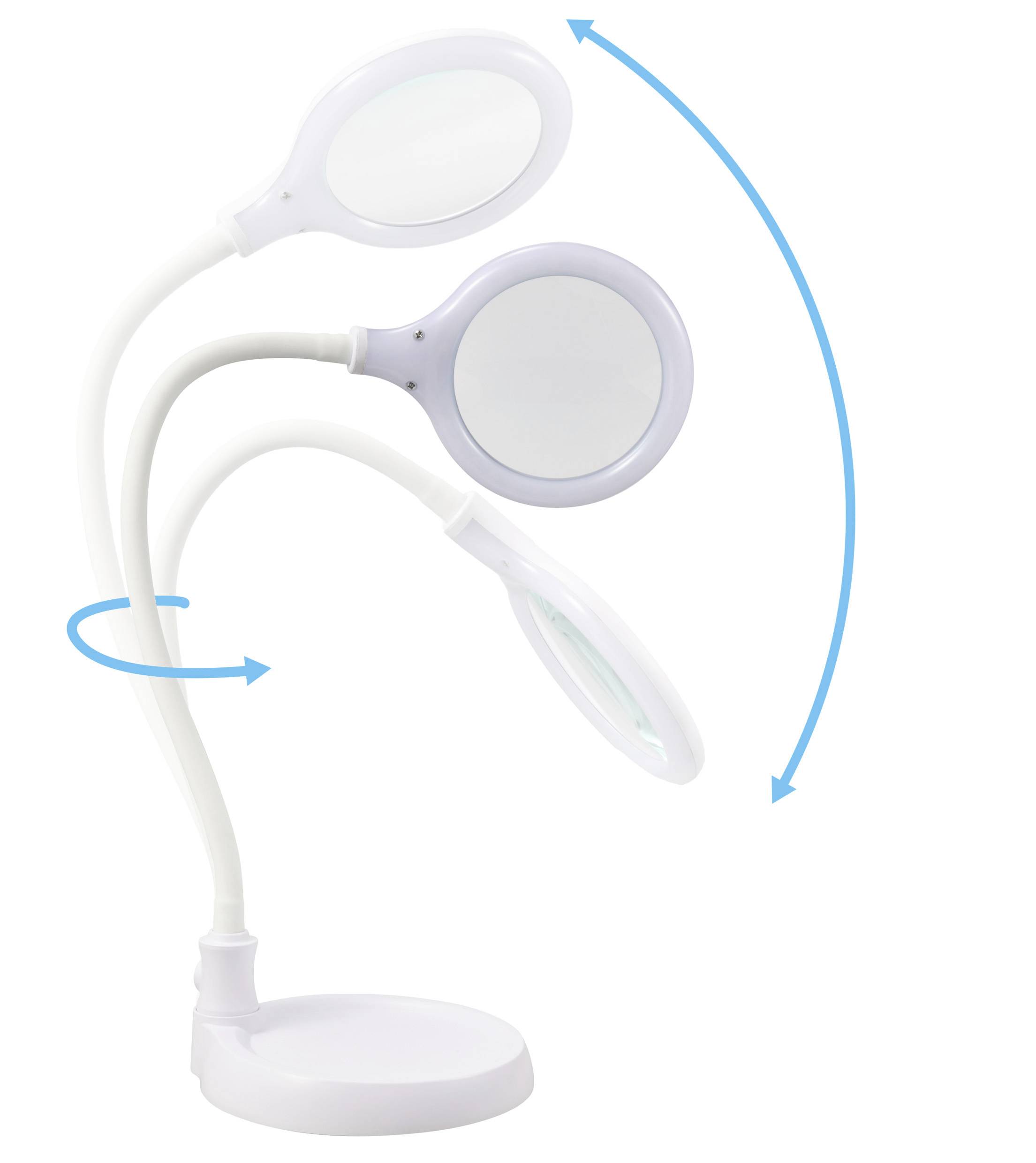 TOOLCRAFT TO-9176673 Lampe loupe LED Grossissement: 1.75 x blanc