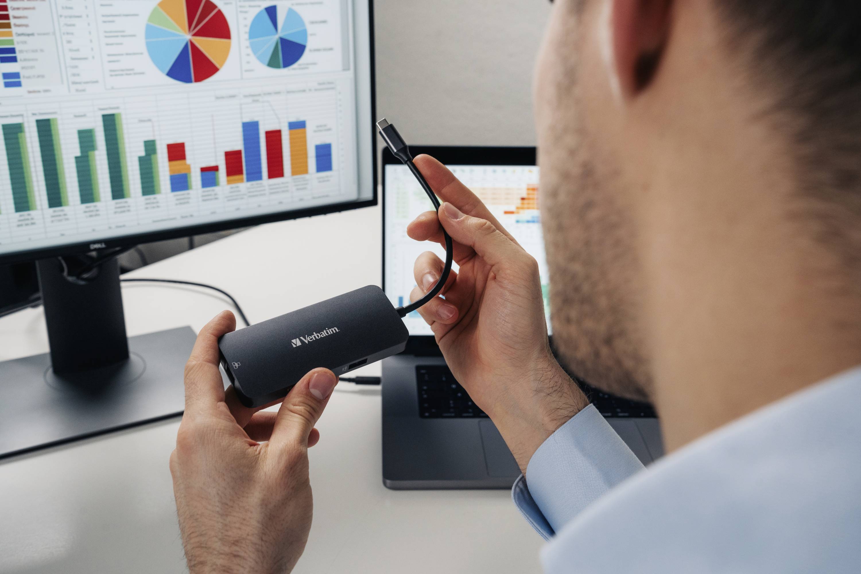 Hub multiport USB-C® (USB 3.2 Gen 1) Verbatim CMH-05 5 ports avec port réseau intégré, avec port de charge rapide, avec fich