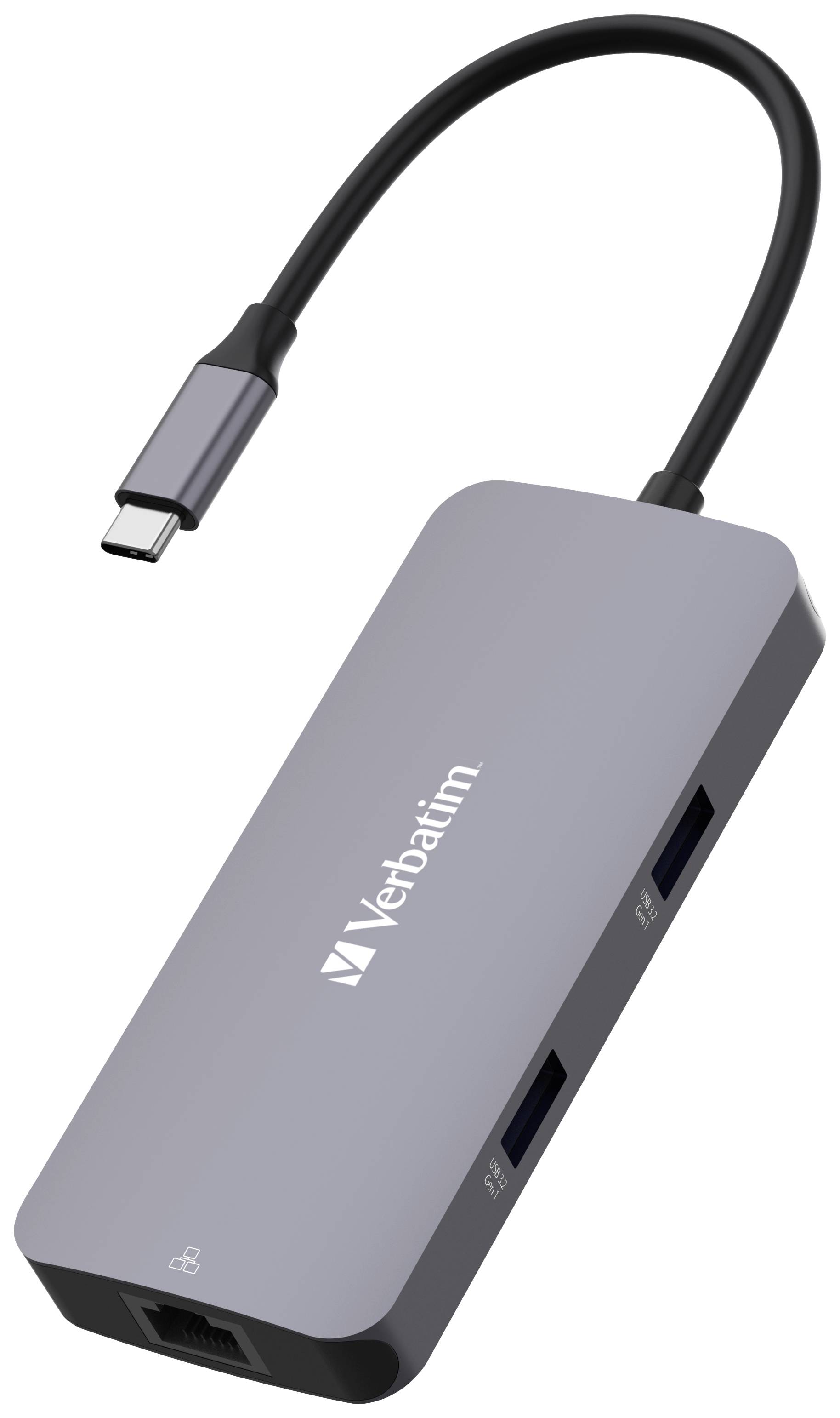 Hub multiport USB-C® (USB 3.2 Gen 1) Verbatim CMH-05 5 ports avec port réseau intégré, avec port de charge rapide, avec fich