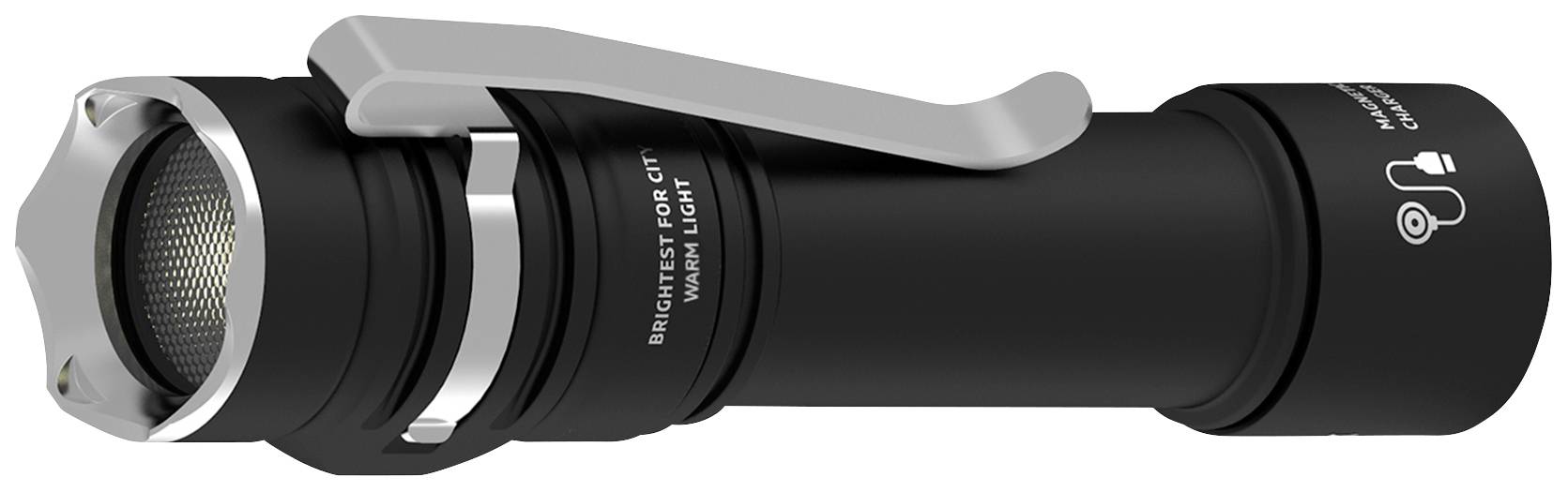 ArmyTek Prime C2 Pro Magnet USB Warm LED Lampe de poche avec clip ceinture, avec étui à batterie 2230 lm 118 g